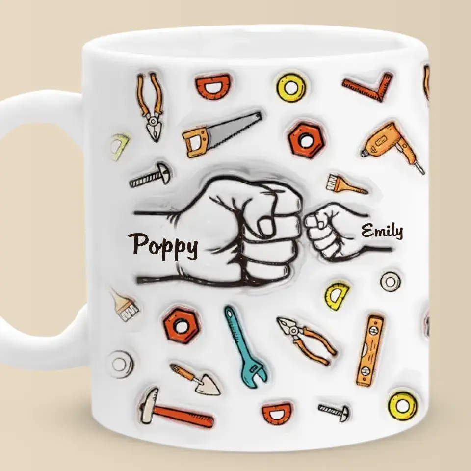 To Dad From The Reason You Drink - Family Personalized Custom 3D Inflated Effect Printed Mug - Father's Day, Gift For Dad, Grandpa - Image 6