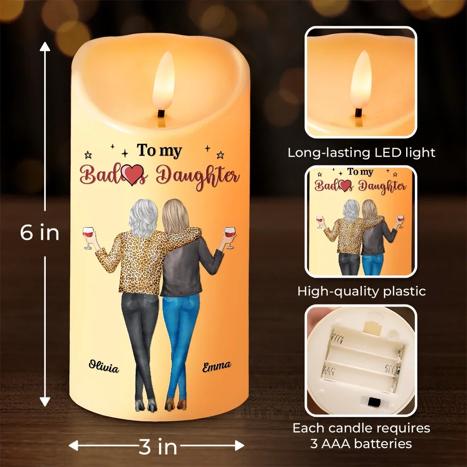 To Love You For The Rest Of My Life - Family Personalized Custom LED Candle - Gift For Daughter, Granddaughter - Image 4