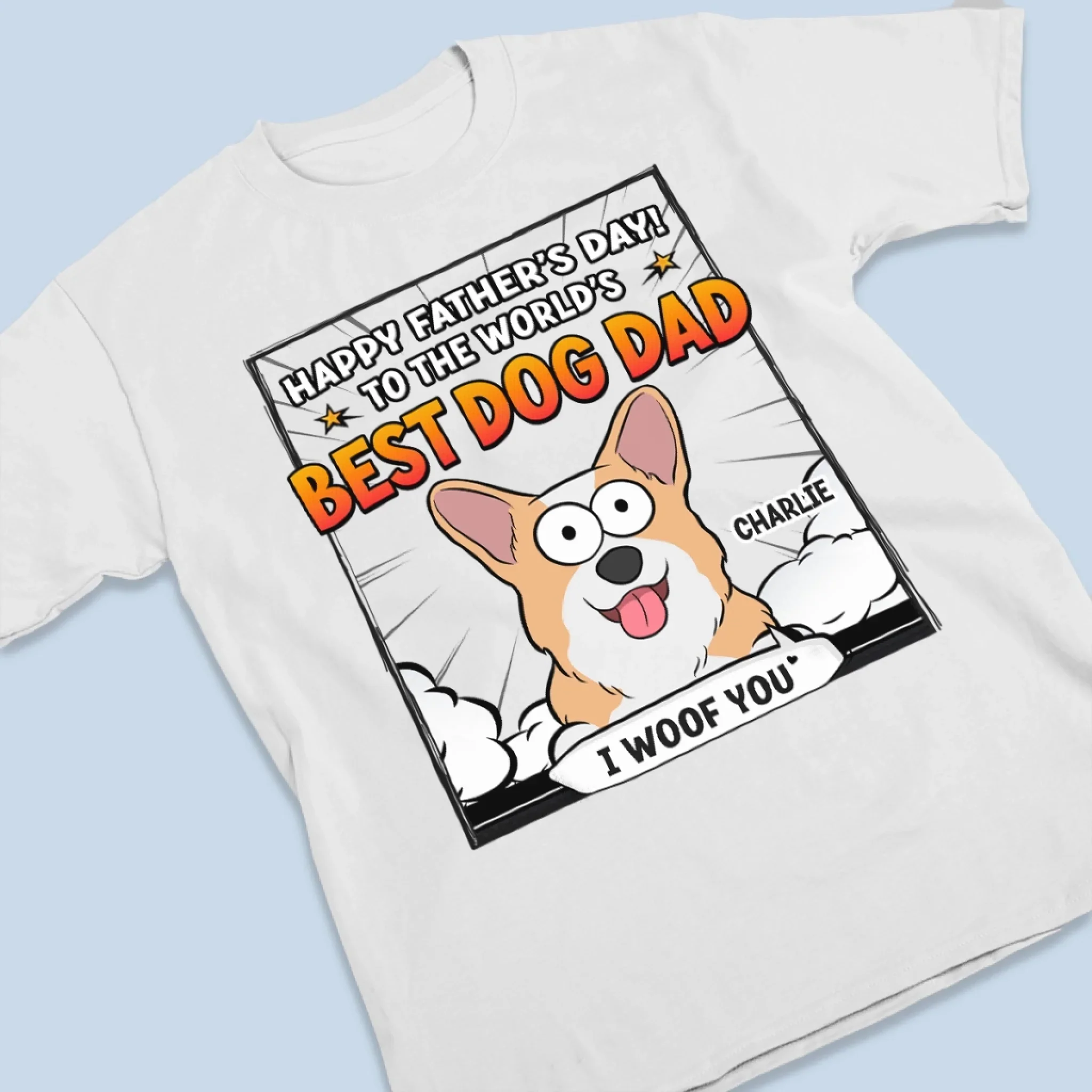 To My Favorite Hooman - Dog Personalized Custom Unisex T-shirt, Premium T-shirt, Hoodie - Father's Day, Gift For Dad, Pet Owners, Pet Lovers - Image 3