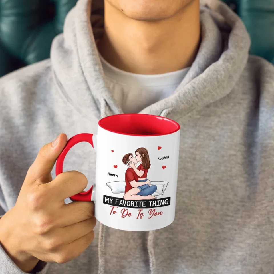 Together Is My Favorite Place To Be - Couple Personalized Custom Accent Mug - Gift For Husband Wife, Anniversary - Image 4