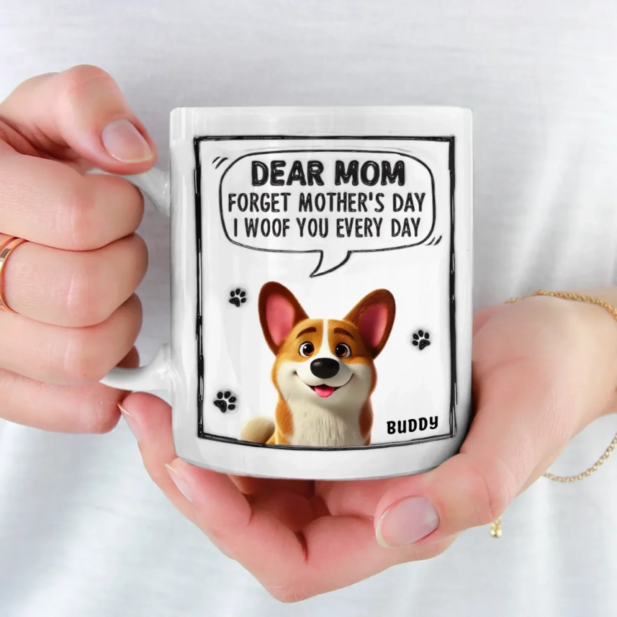 Together Is Our Favorite Place - Dog Personalized Custom 3D Inflated Effect Printed Mug - Mother's Day, Gift For Pet Owners, Pet Lovers - Image 4