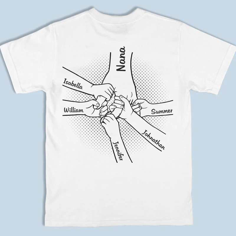 Together, We're Stronger - Family Personalized Custom Unisex Back Printed T-shirt, Hoodie, Sweatshirt - Birthday Gift For Mom, Grandma