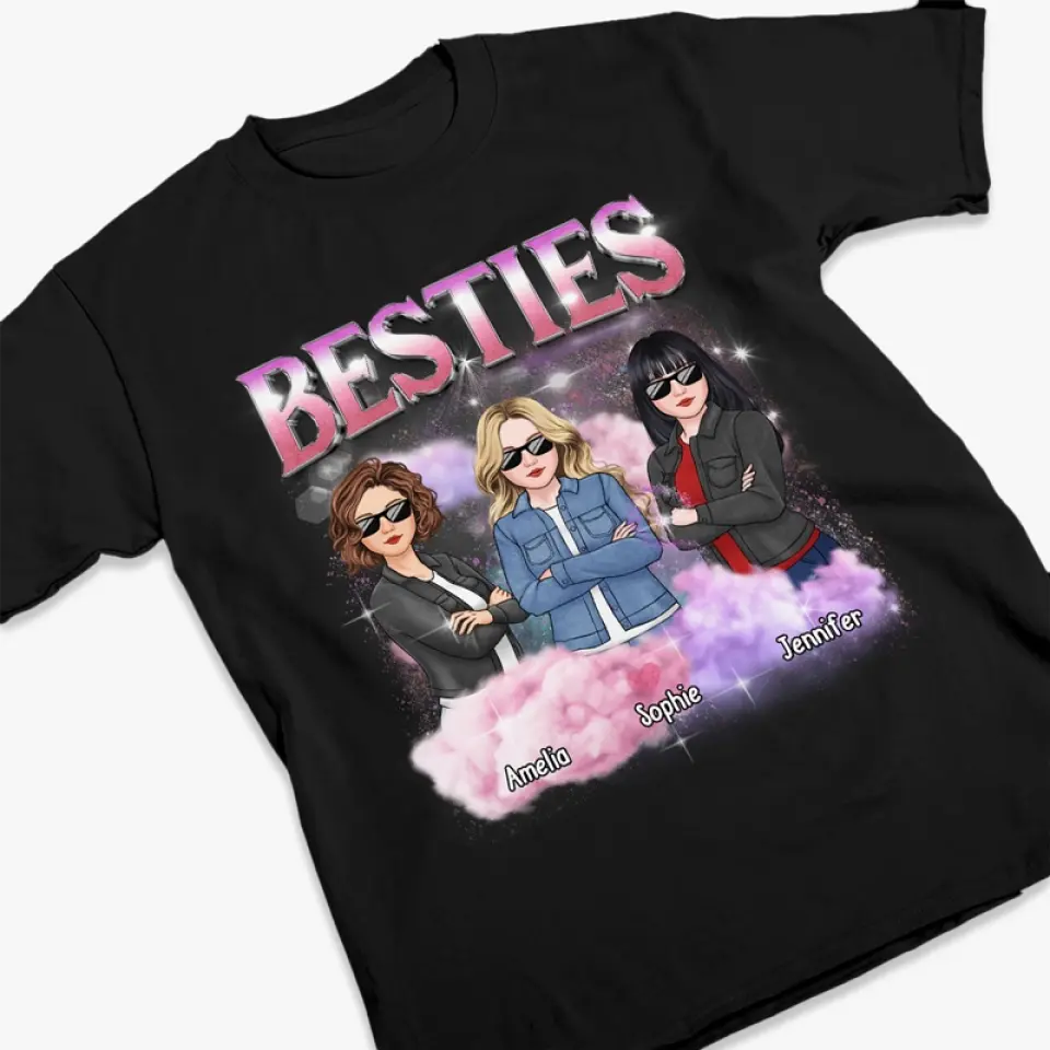 True Friends Are Always Together In Spirit - Bestie Personalized Custom Unisex T-shirt, Hoodie, Sweatshirt - Gift For Best Friends, BFF, Sisters - Image 3