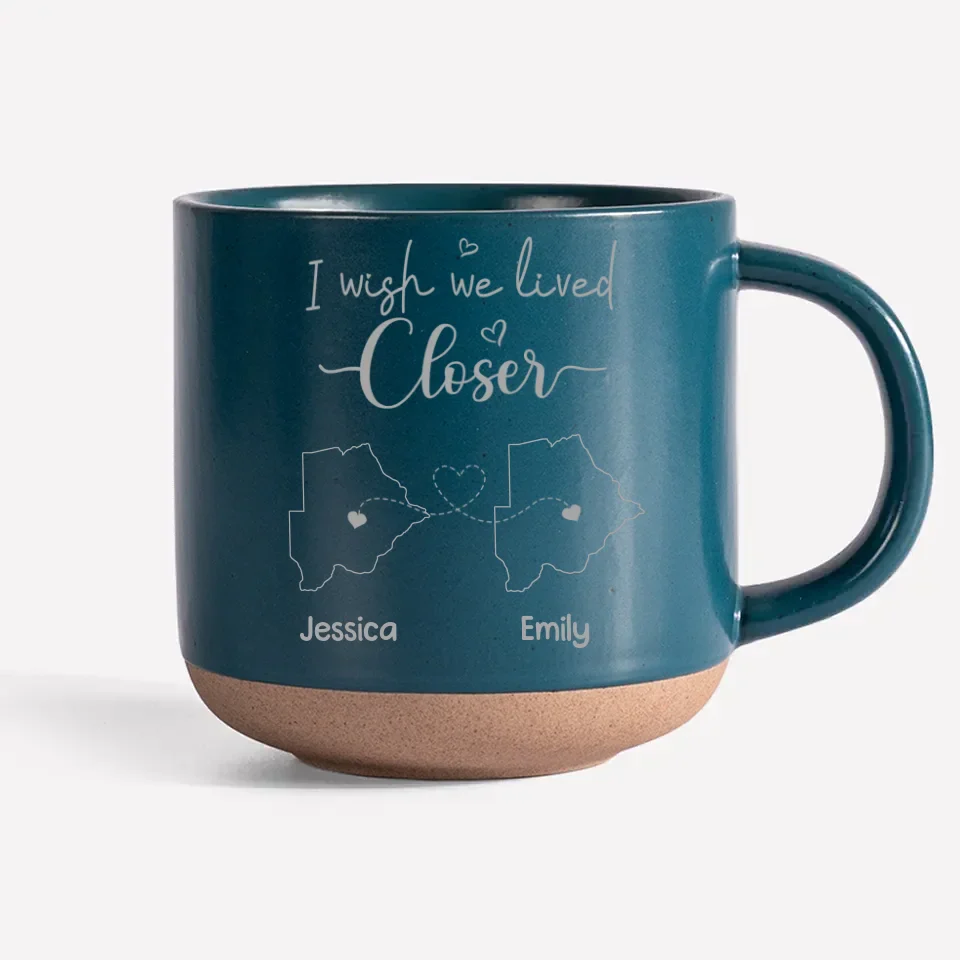 True Friends Are Never Apart, Maybe In Distance But Never In Heart - Family Personalized Custom Pottery Mug - Gift For Family Members, Best Friends, BFF, Sisters - Image 2