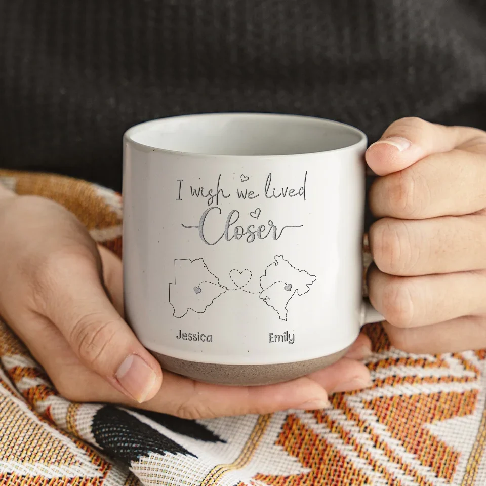 True Friends Are Never Apart, Maybe In Distance But Never In Heart - Family Personalized Custom Pottery Mug - Gift For Family Members, Best Friends, BFF, Sisters - Image 3