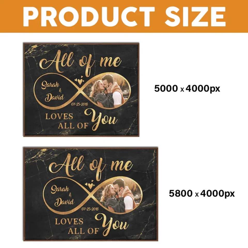 Two Heads, One Heart - Printable Digital File, Digital PNG Download - Custom Photo Couple Personalized Horizontal File - Gift For Husband Wife, Anniversary - Image 4