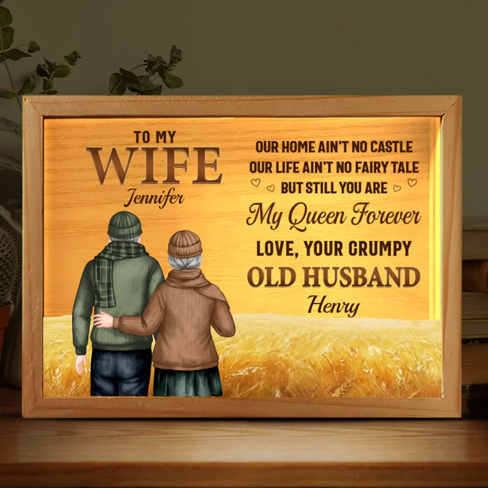 Two Hearts, One Soul - Couple Personalized Custom Frame Light Box - Gift For Husband Wife, Anniversary - Image 2