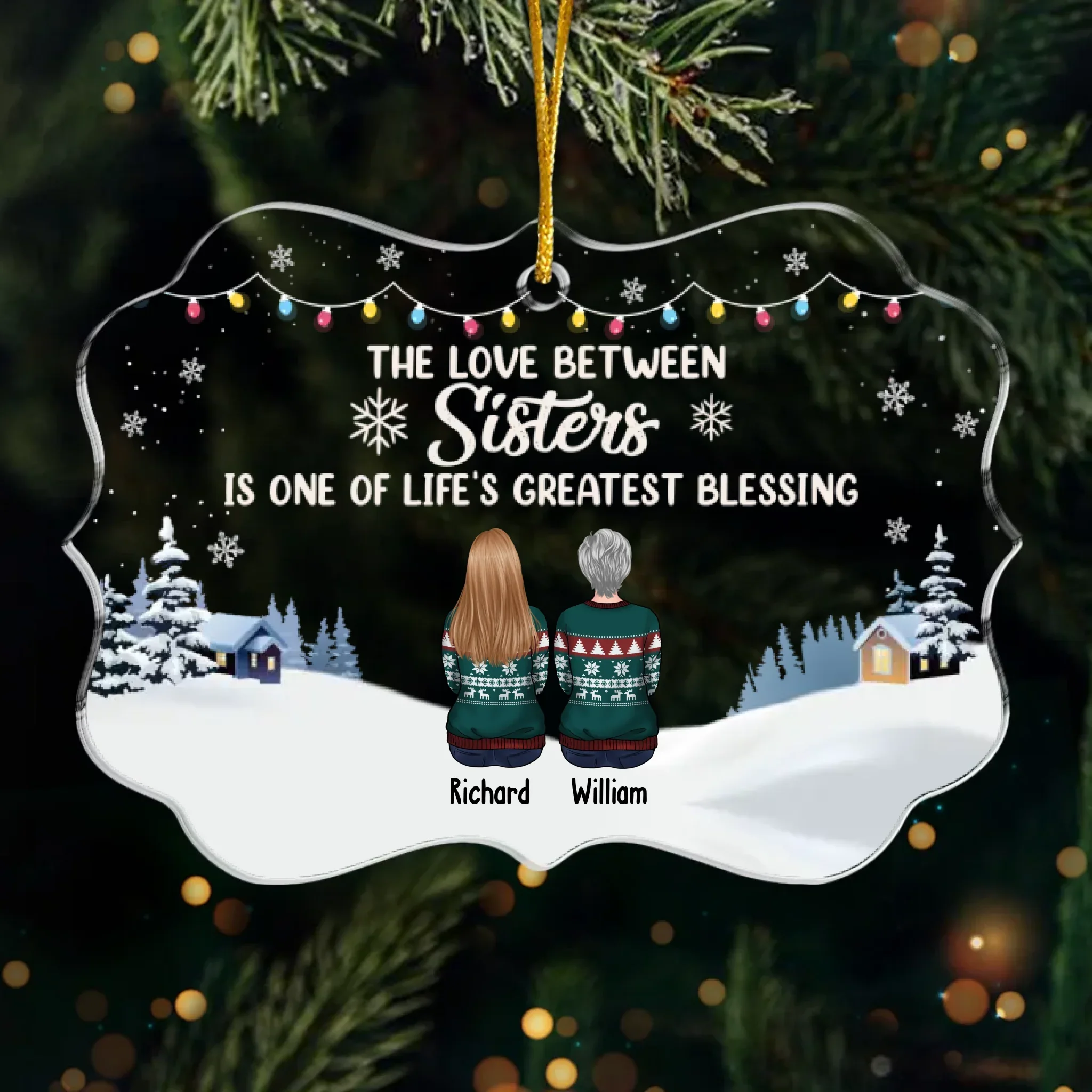 Unwrapping Presents And Creating Memories With My Amazing Siblings - Family Personalized Custom Ornament - Acrylic Custom Shaped - Christmas Gift For Family Members, Siblings, Brothers, Sisters - Image 2