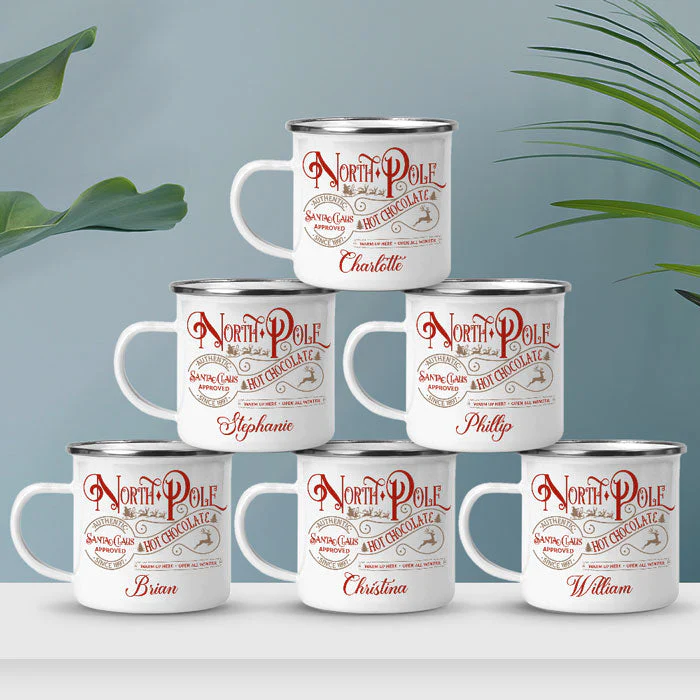 Warm Up Here, Open All Winter - Kid Personalized Hot Chocolate Mug, Cup - Christmas Gift For Birthday Party Favors, Birthday Gift - Image 4