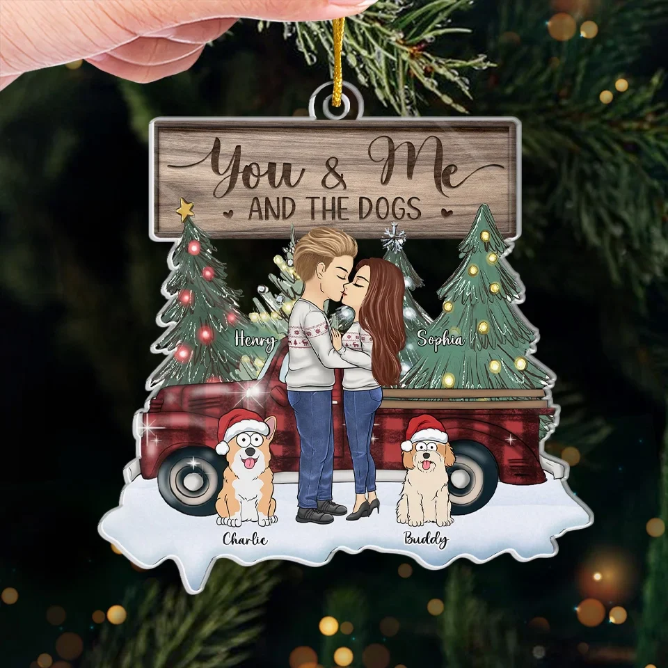 Warm Wishes To You And Your Beloved Furry Family - Couple Personalized Custom Ornament - Acrylic Custom Shaped - Christmas Gift For Husband Wife, Anniversary, Pet Owners, Pet Lovers - Image 4