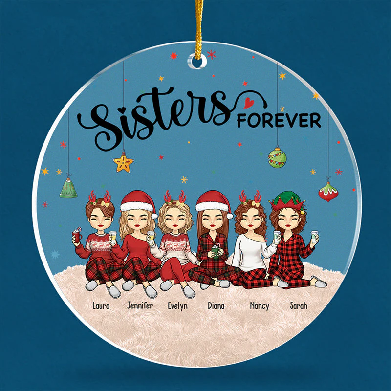 We Are Friends For Life - Bestie Personalized Custom Ornament - Acrylic Round Shaped - Christmas Gift For Best Friends, BFF, Sisters - Image 2
