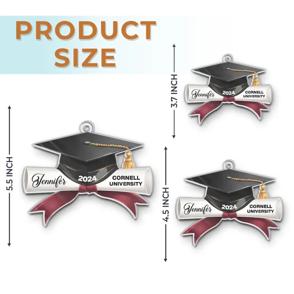 We Are Proud Of You And Your Dreams - Family Personalized Custom Ornament - Acrylic Custom Shaped - Graduation Gift, Christmas Gift For Family Members, Siblings, Brothers, Sisters - Image 6