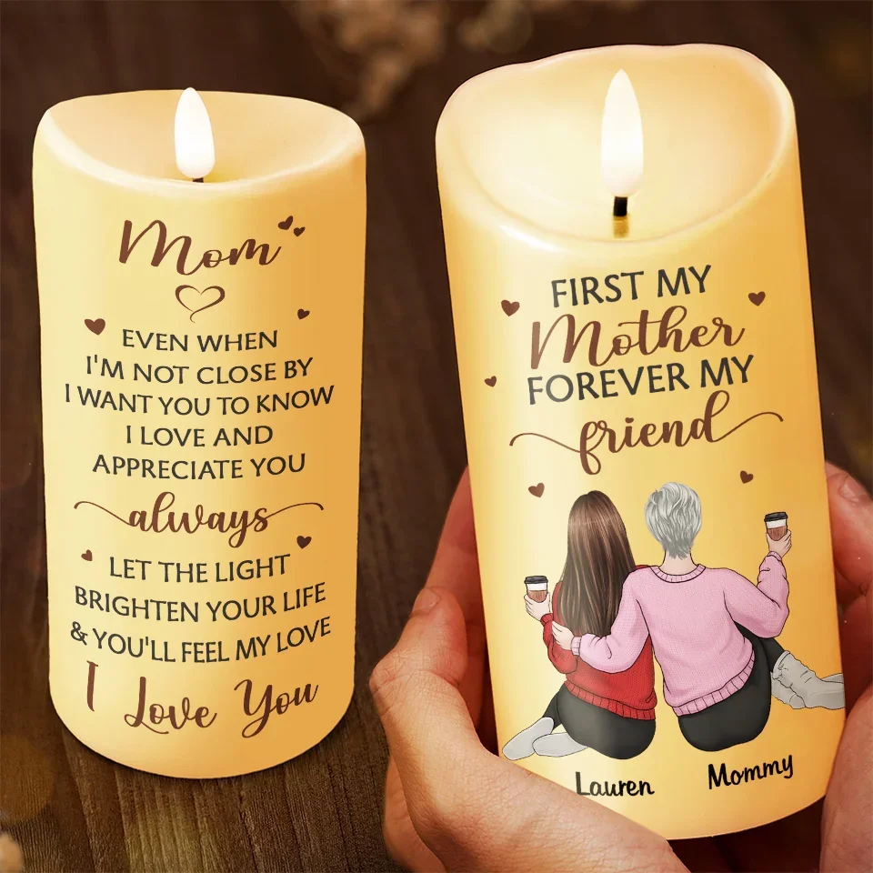 We Carry Your Love In Our Hearts Every Day - Family Personalized Custom LED Candle - Gift For Mom, Daughter - Image 3