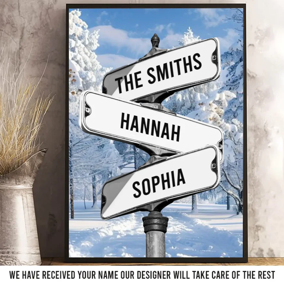 We Go Together Like Winter - Family Personalized Custom Vertical Poster - Christmas Gift For Family Members - Image 2