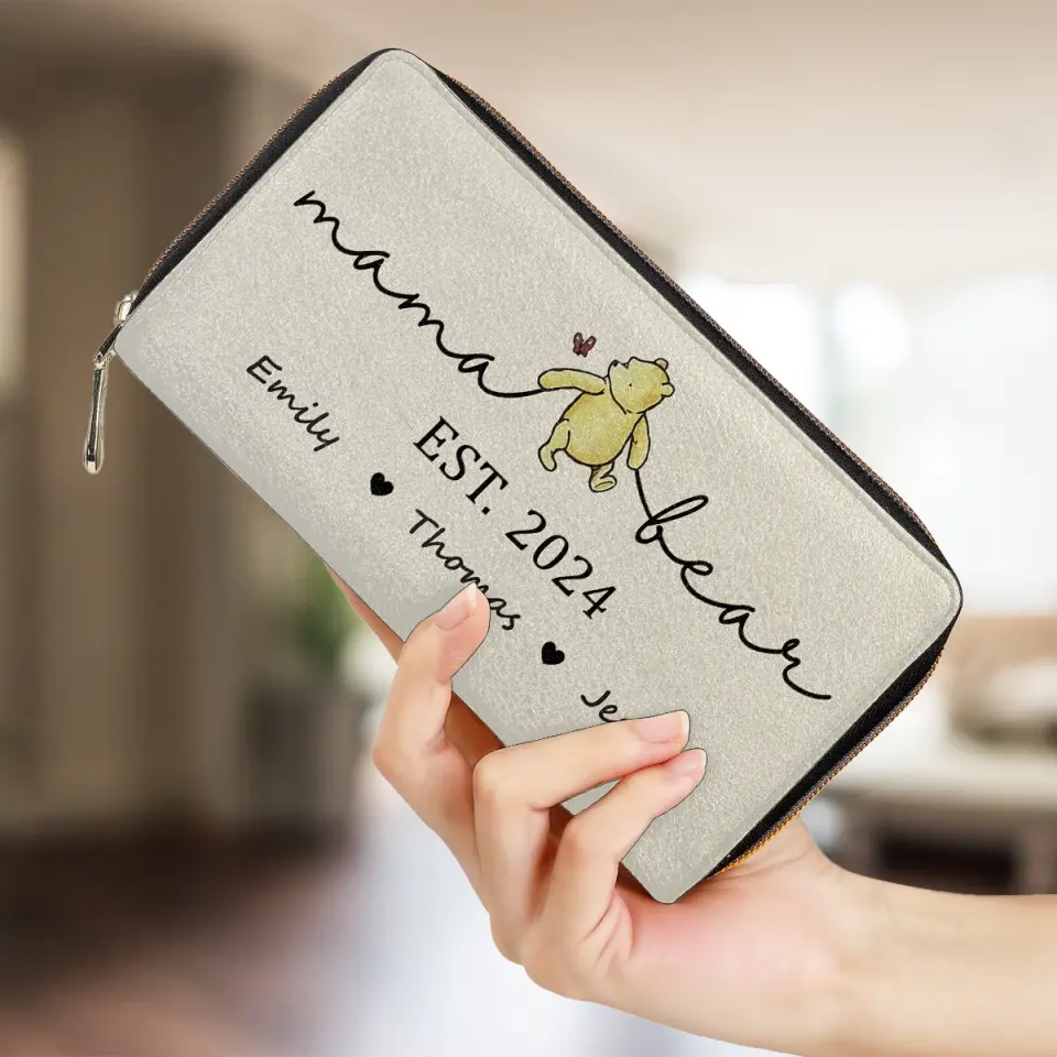 We Have The Best Nana Ever - Family Personalized Custom Leather Long Wallet - Mother's Day, Gift For Mom, Grandma - Image 3