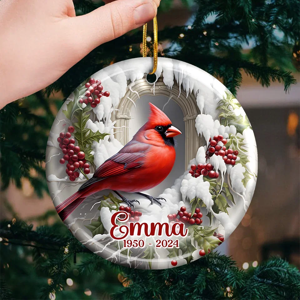 We Pray The Love For The Lost Is Forever - Memorial Personalized Custom Ornament - Ceramic Round Shaped - Sympathy Gift, Christmas Gift For Family Members - Image 3