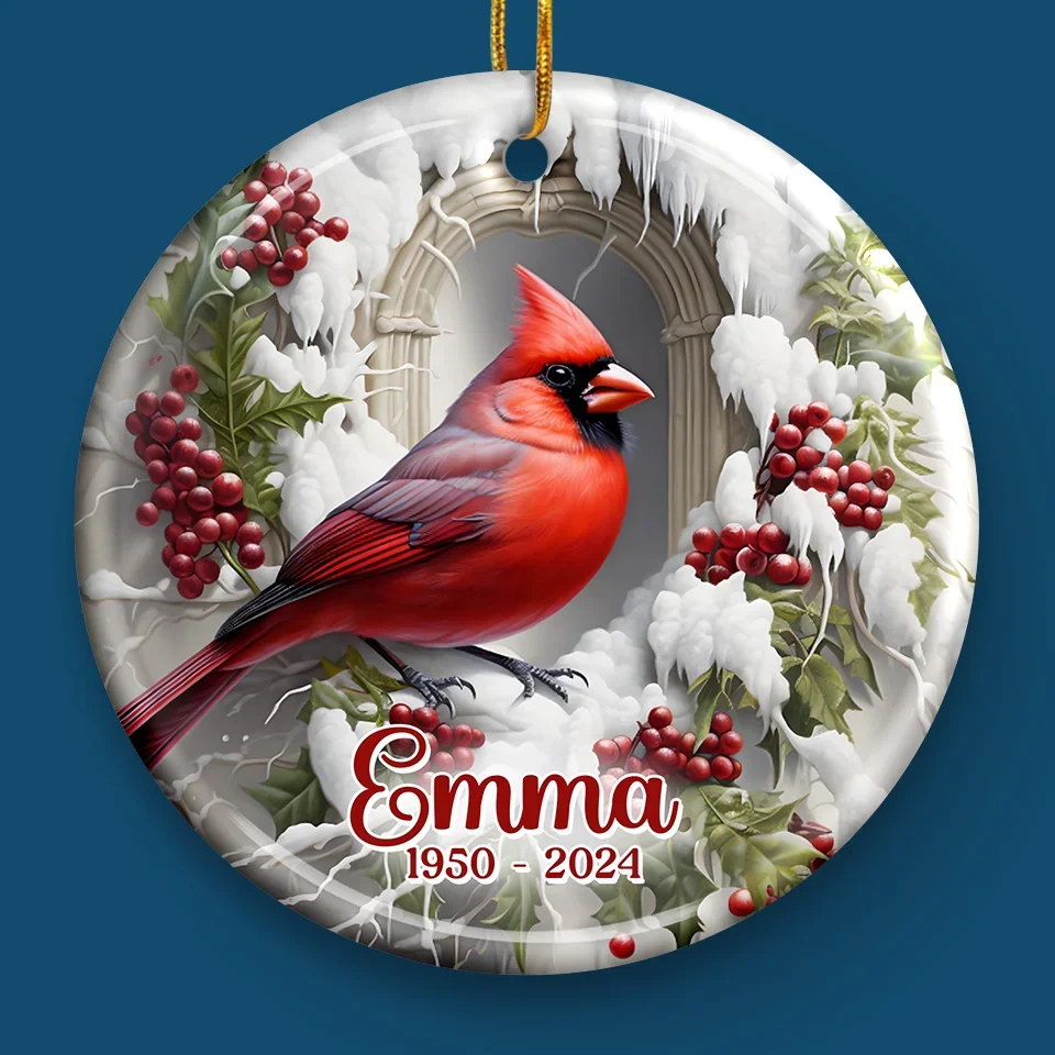 We Pray The Love For The Lost Is Forever - Memorial Personalized Custom Ornament - Ceramic Round Shaped - Sympathy Gift, Christmas Gift For Family Members - Image 4