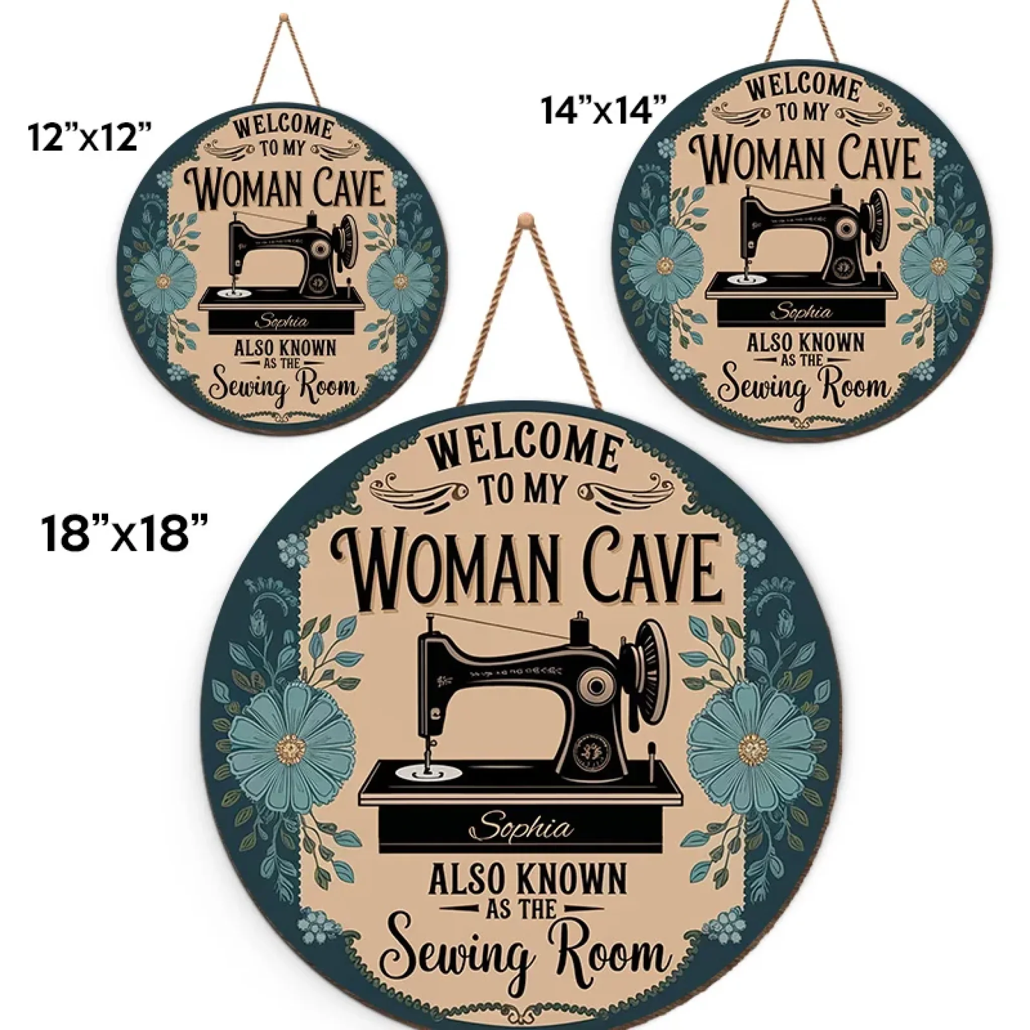 Welcome To My Woman Cave - Family Personalized Custom Shaped Home Decor Wood Sign - House Warming Gift For Yourself, Best Friends, Siblings, Family Members - Image 5