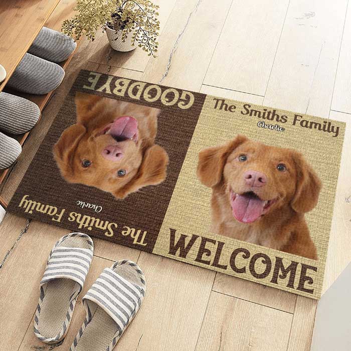 Welcome To Our House - Personalized Decorative Mat - Upload Image, Gift For Pet Lovers, Pet Owners, Pet Gift - Image 2