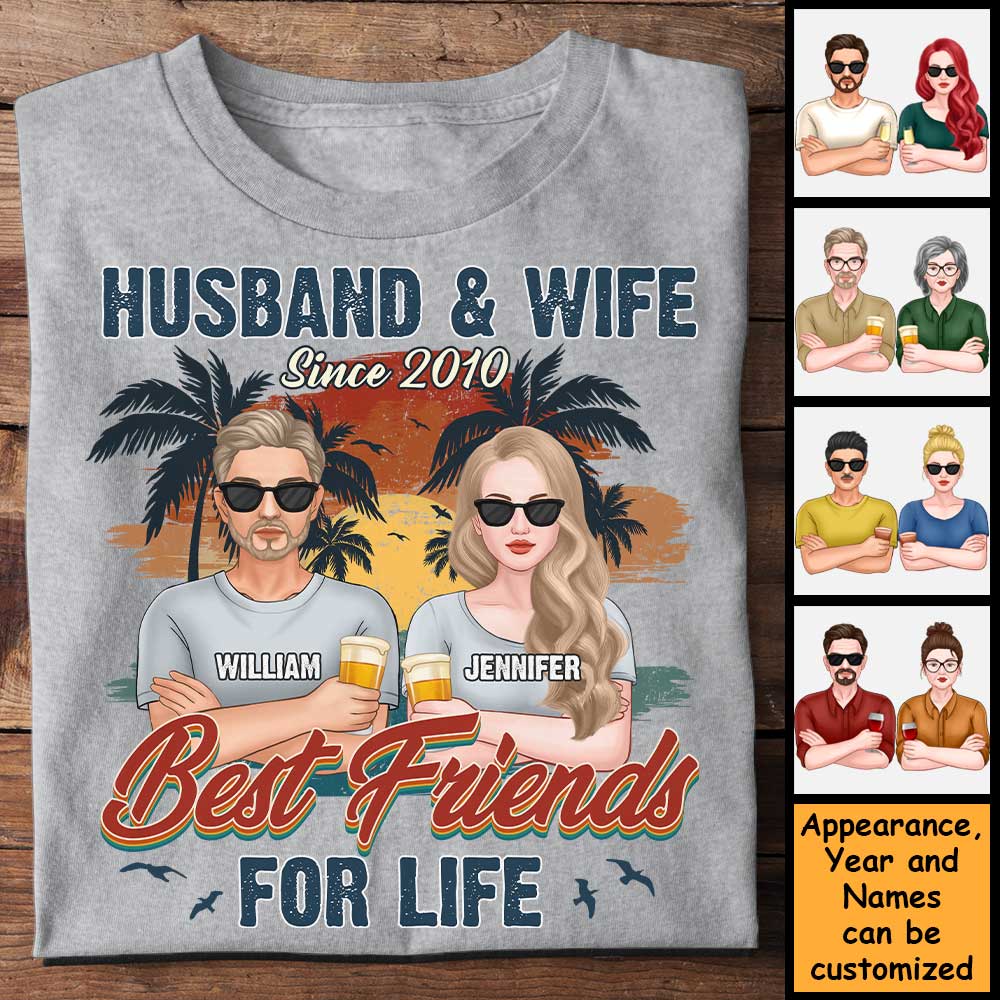 We're Best Friends For Life - Personalized Unisex T-shirt, Hoodie, Sweatshirt - Gift For Couple, Husband Wife, Anniversary, Engagement, Wedding, Marriage Gift - Image 4