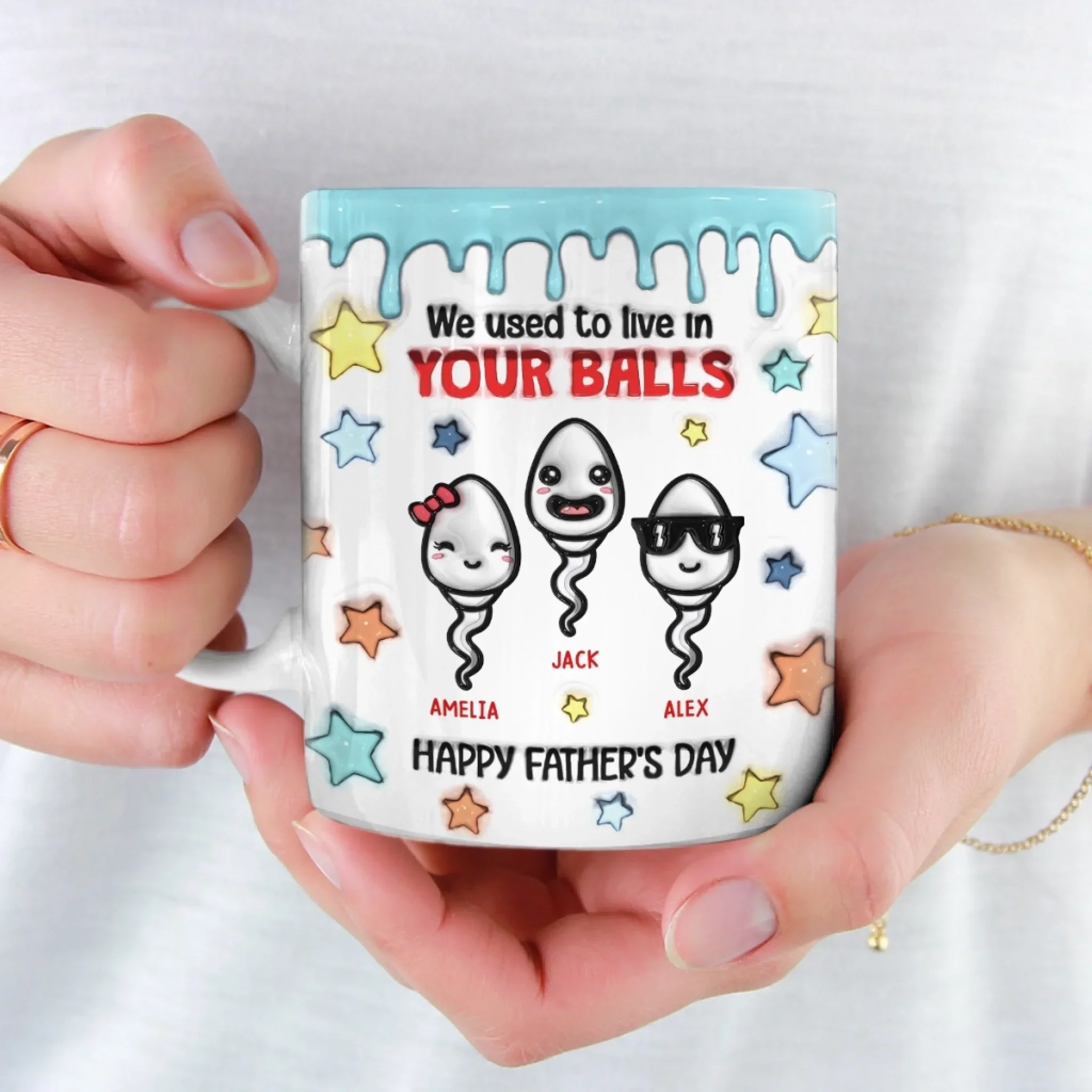 We’re Your Best Swimmers - Family Personalized Custom 3D Inflated Effect Printed Mug - Father's Day, Gift For Dad, Grandpa - Image 4