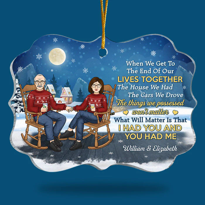 What Will Truly Matter - Personalized Custom Benelux Shaped Acrylic Christmas Ornament - Gift For Couple, Husband Wife, Anniversary, Engagement, Wedding, Marriage Gift, Christmas Gift - Image 3