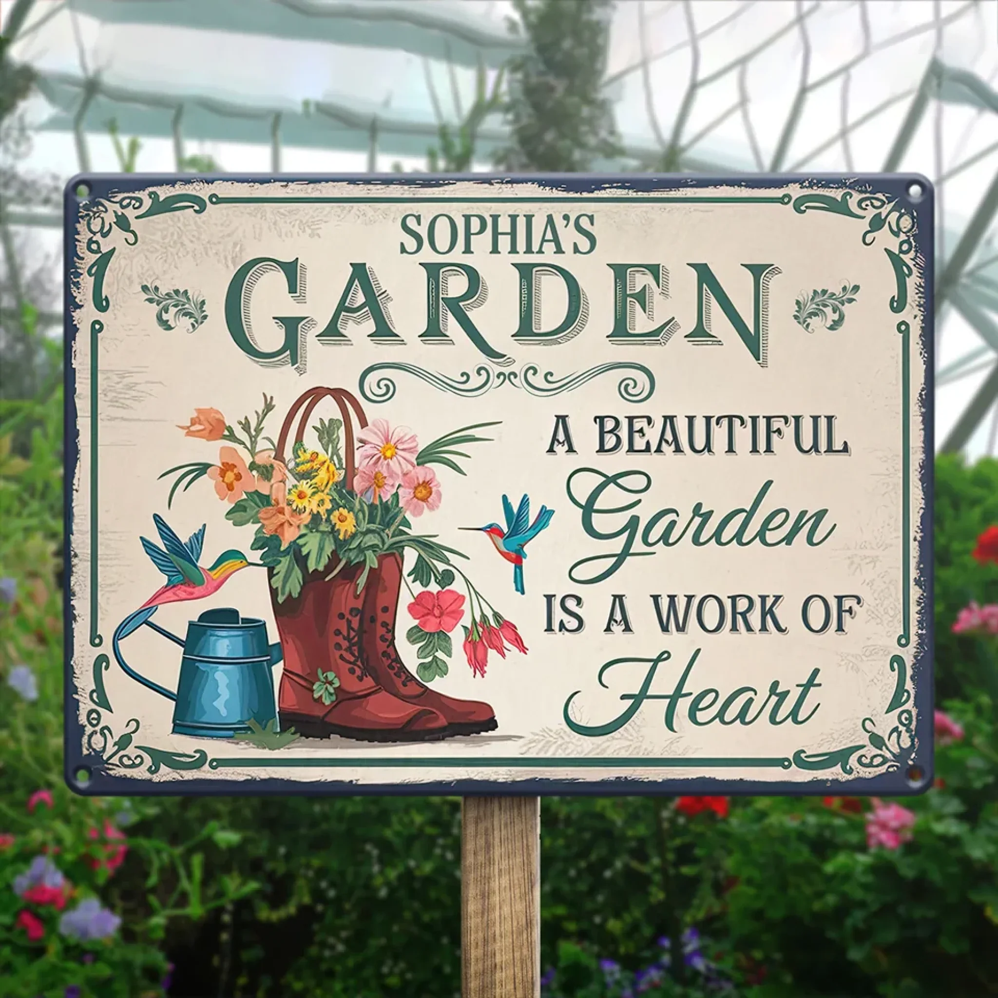 Where Flowers Bloom, So Does Hope - Family Personalized Custom Home Decor Metal Sign - Gift For Yourself, Best Friends, Siblings, Family Members - Image 4