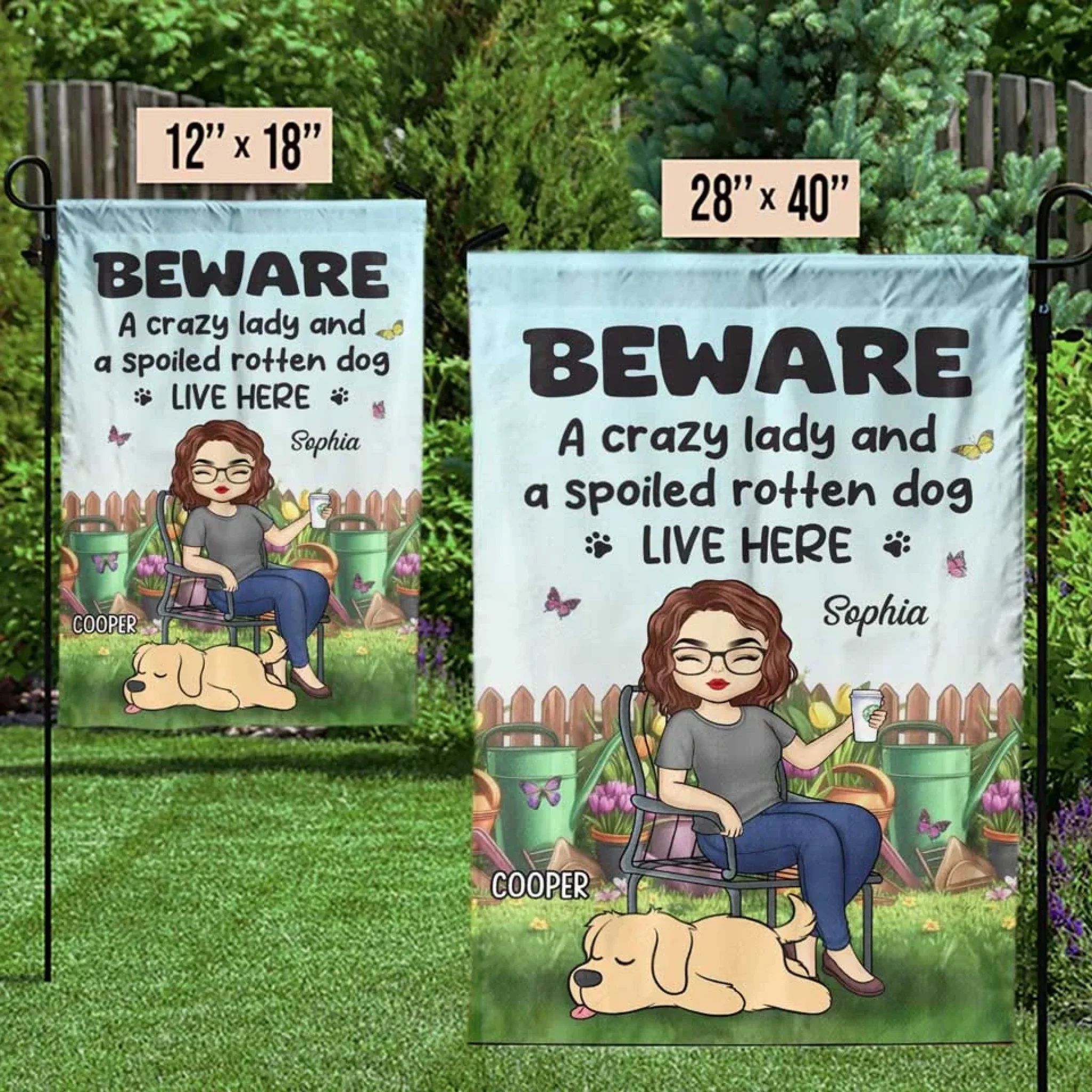 Wherever My Dog Goes, The Garden Feels More Alive - Dog Personalized Custom Flag - Gift For Pet Owners, Pet Lovers - Image 3