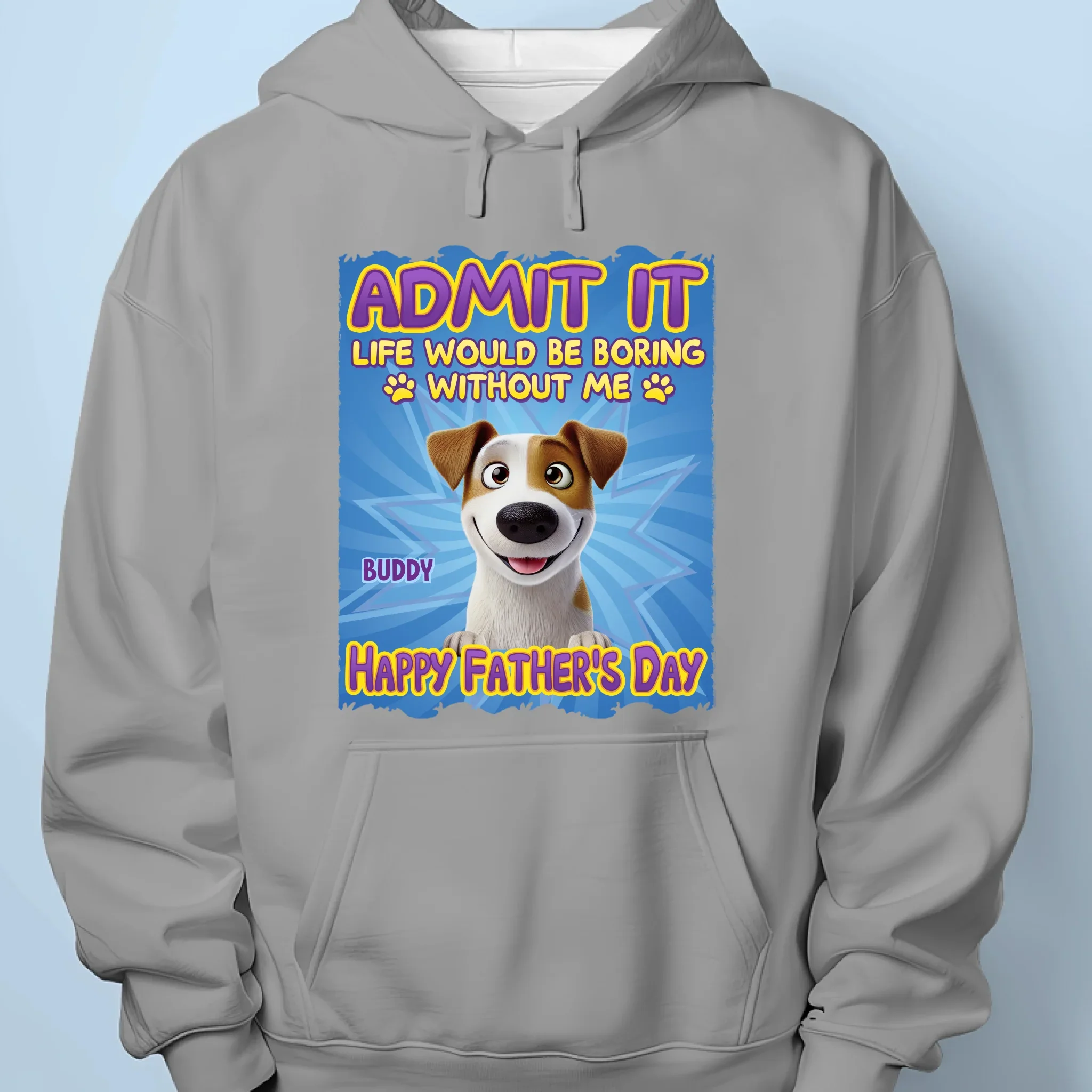 Whispers Of Love In Blue - Dog & Cat Personalized Custom Unisex T-shirt, Premium T-shirt, Hoodie - Father's Day, Gift For Dad, Pet Owners, Pet Lovers - Image 7