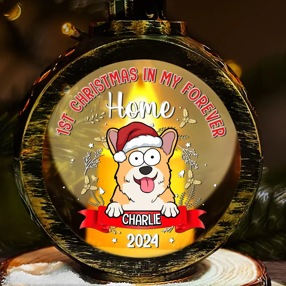 Wishing Our Furry Friend A Purr-Fect First Christmas - Dog & Cat Personalized Custom Candlelight Lantern Ornament - Christmas Gift For Pet Owners, Pet Lovers, First Christmas - Image 2