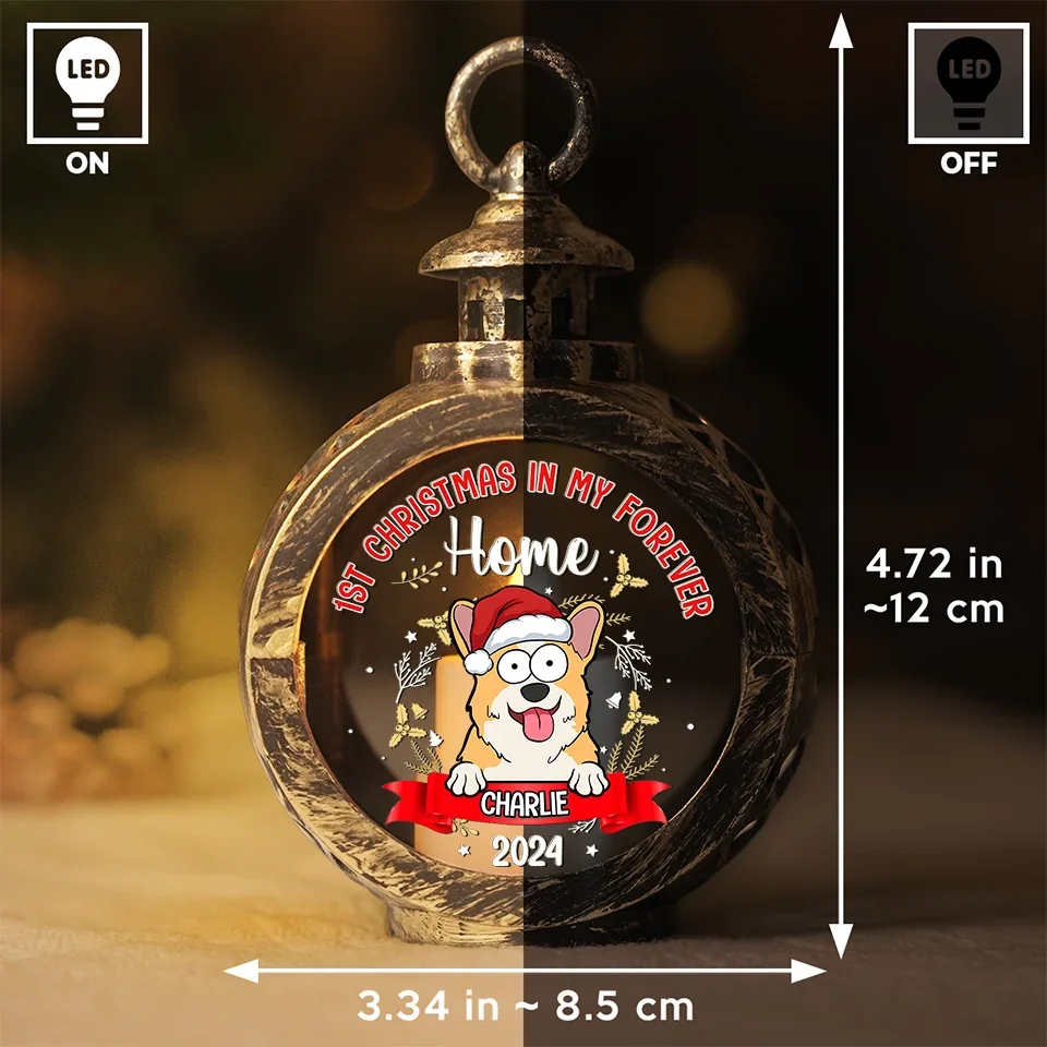 Wishing Our Furry Friend A Purr-Fect First Christmas - Dog & Cat Personalized Custom Candlelight Lantern Ornament - Christmas Gift For Pet Owners, Pet Lovers, First Christmas - Image 5
