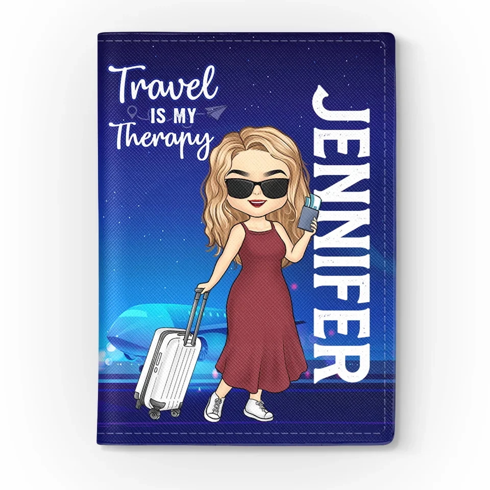 Work, Travel, Save, Repeat - Travel Personalized Custom Passport Cover, Passport Holder - Holiday Vacation Gift, Gift For Adventure Travel Lovers - Image 3