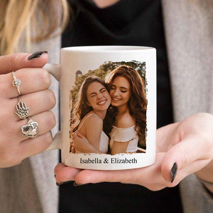 You Always Pick Me Up When I'm Down - Upload Image, Gift For Besties - Personalized Mug - Image 3