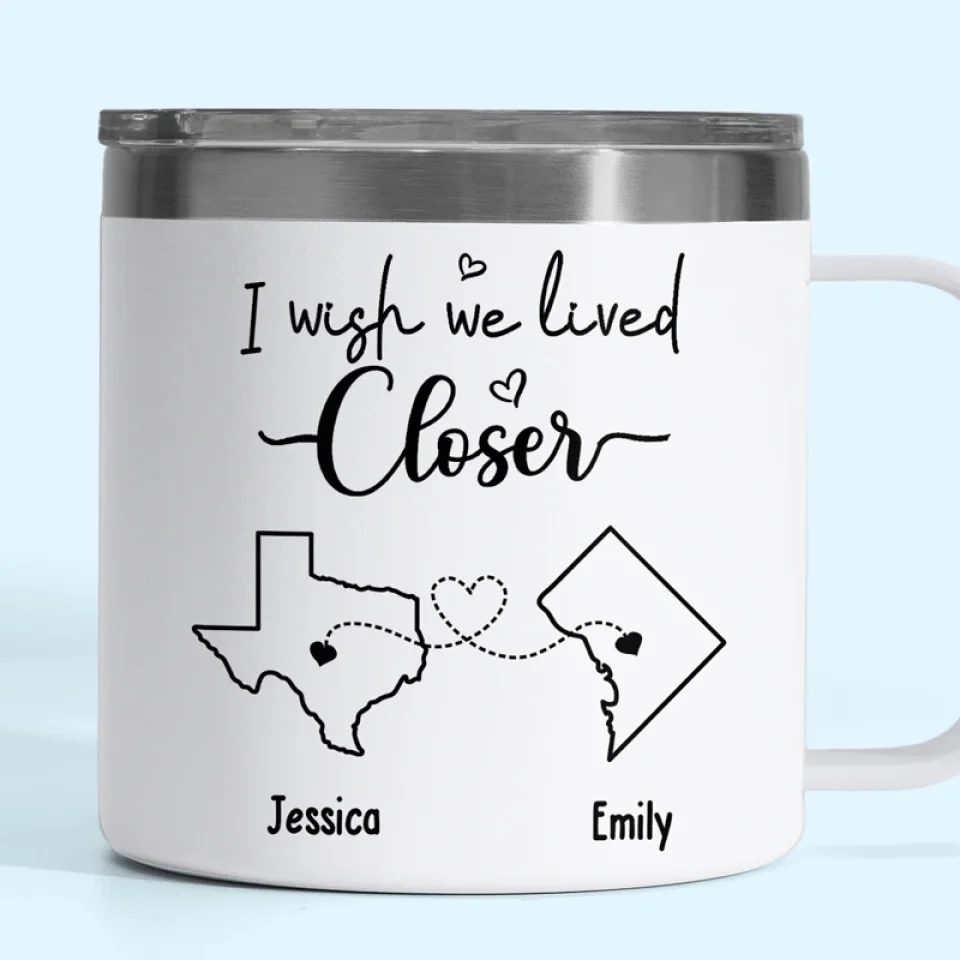 You And I Are Always Under The Same Sky - Couple Personalized Custom 14oz Stainless Steel Tumbler With Handle - Gift For Husband Wife, Anniversary - Image 6