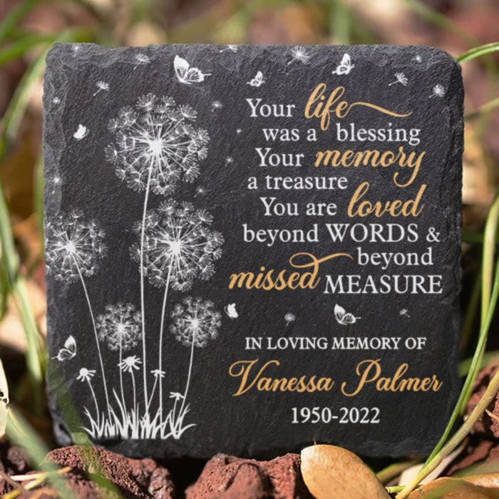 You Are Loved Beyond Words And Missed Beyond Measure - Personalized Memorial Stone, Human Grave Marker - Memorial Gift, Sympathy Gift - Image 2