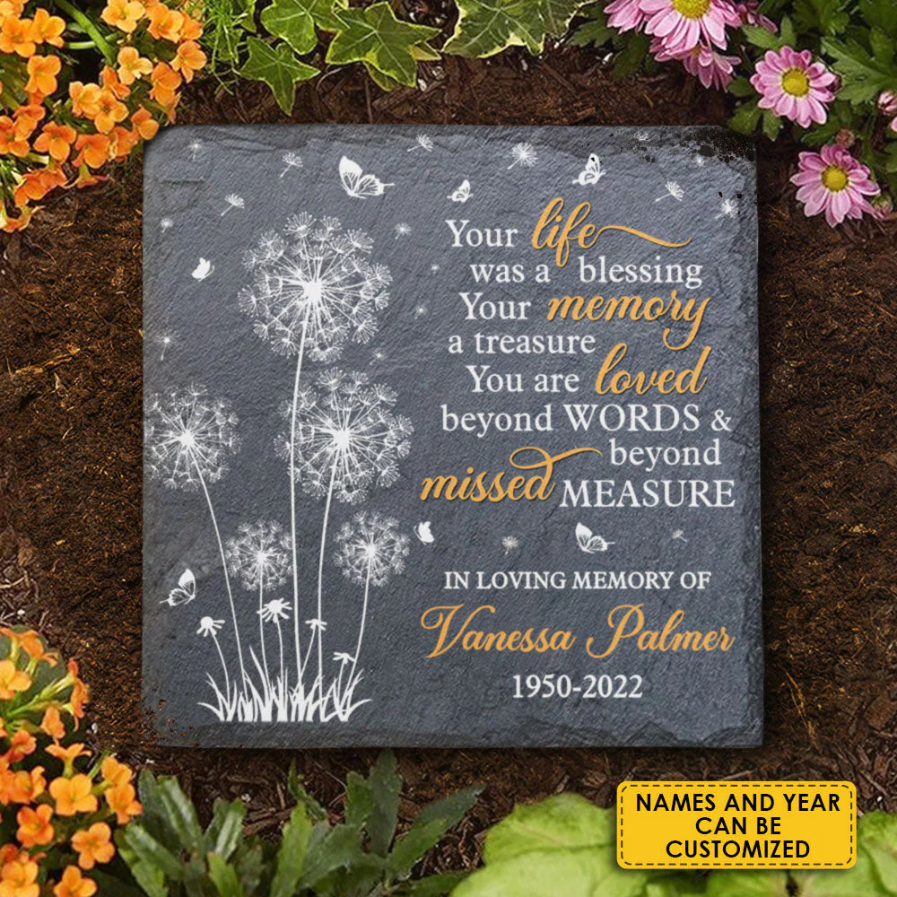 You Are Loved Beyond Words And Missed Beyond Measure - Personalized Memorial Stone, Human Grave Marker - Memorial Gift, Sympathy Gift - Image 3