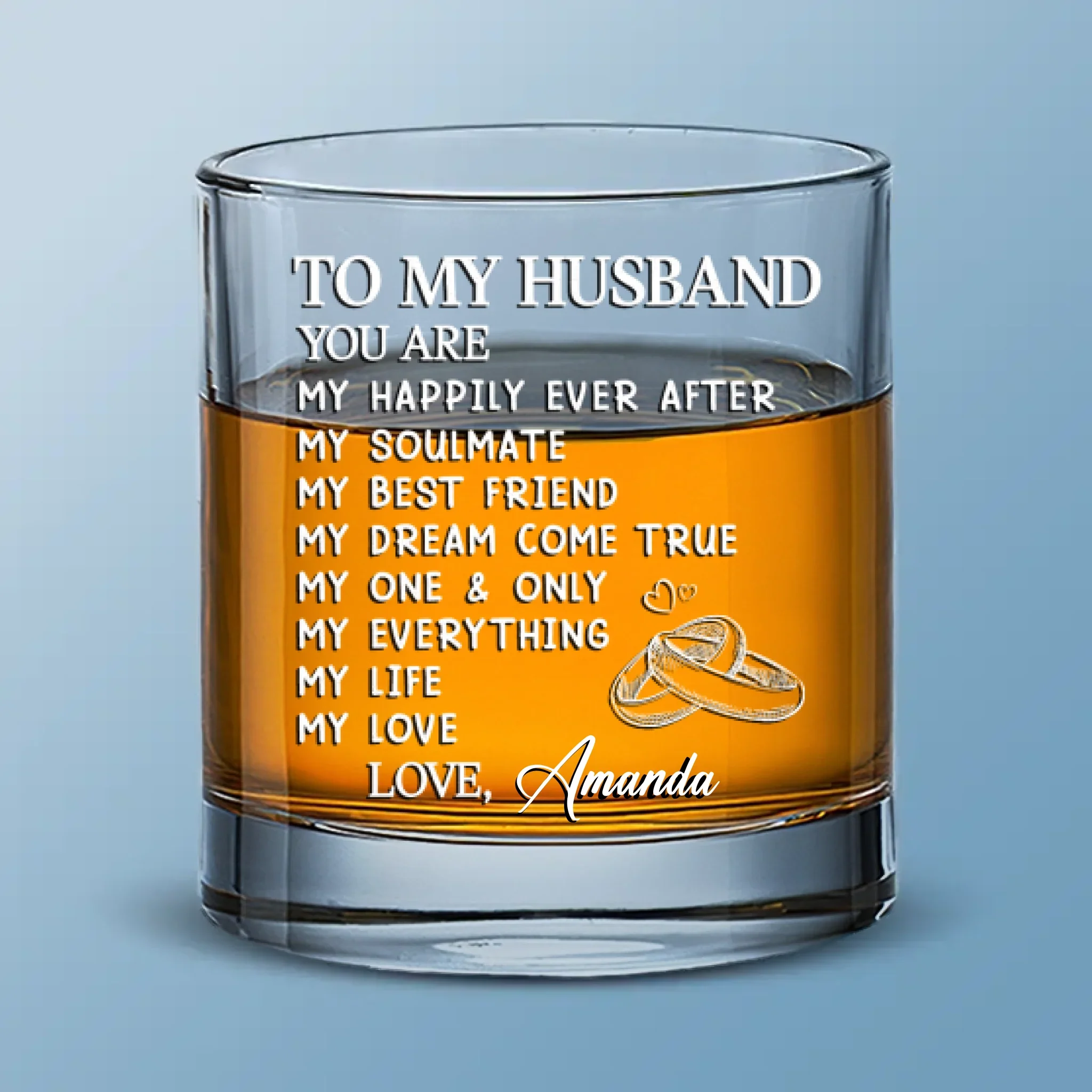 You Are My Happily Ever After - Couple Personalized Custom Whiskey Glass - Gift For Husband Wife, Anniversary - Image 2