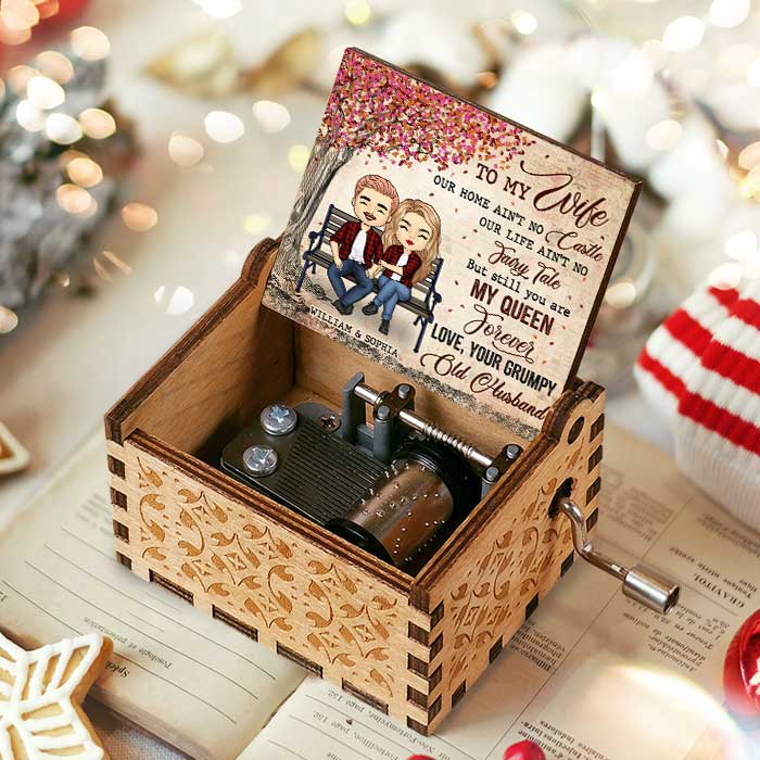You Are My Queen Forever - Gift For Couples, Personalized Music Box - Image 3