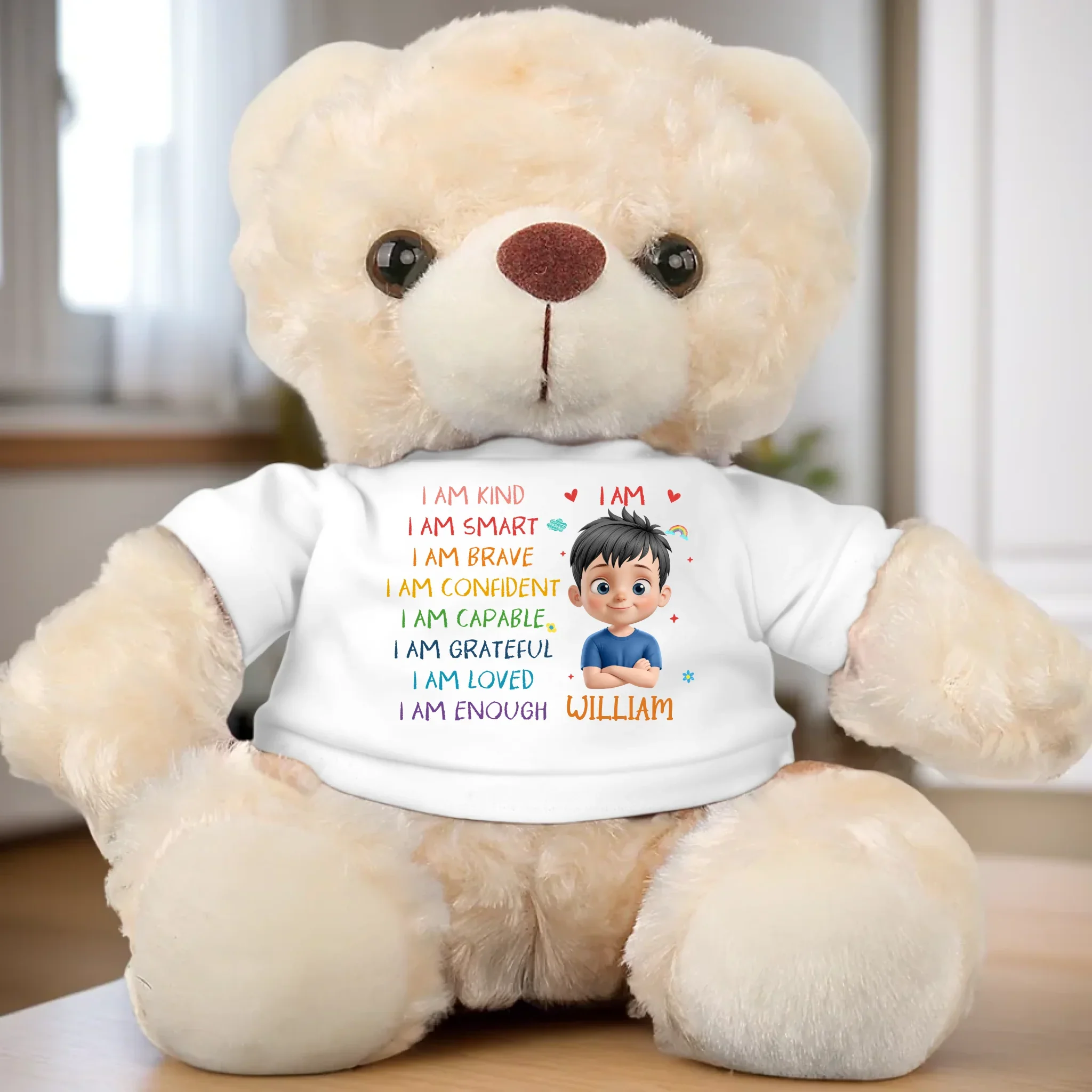 You Are Strong, You Are Brave - Family Personalized Custom Teddy Bear Plush - Gift For Family Members - Image 3