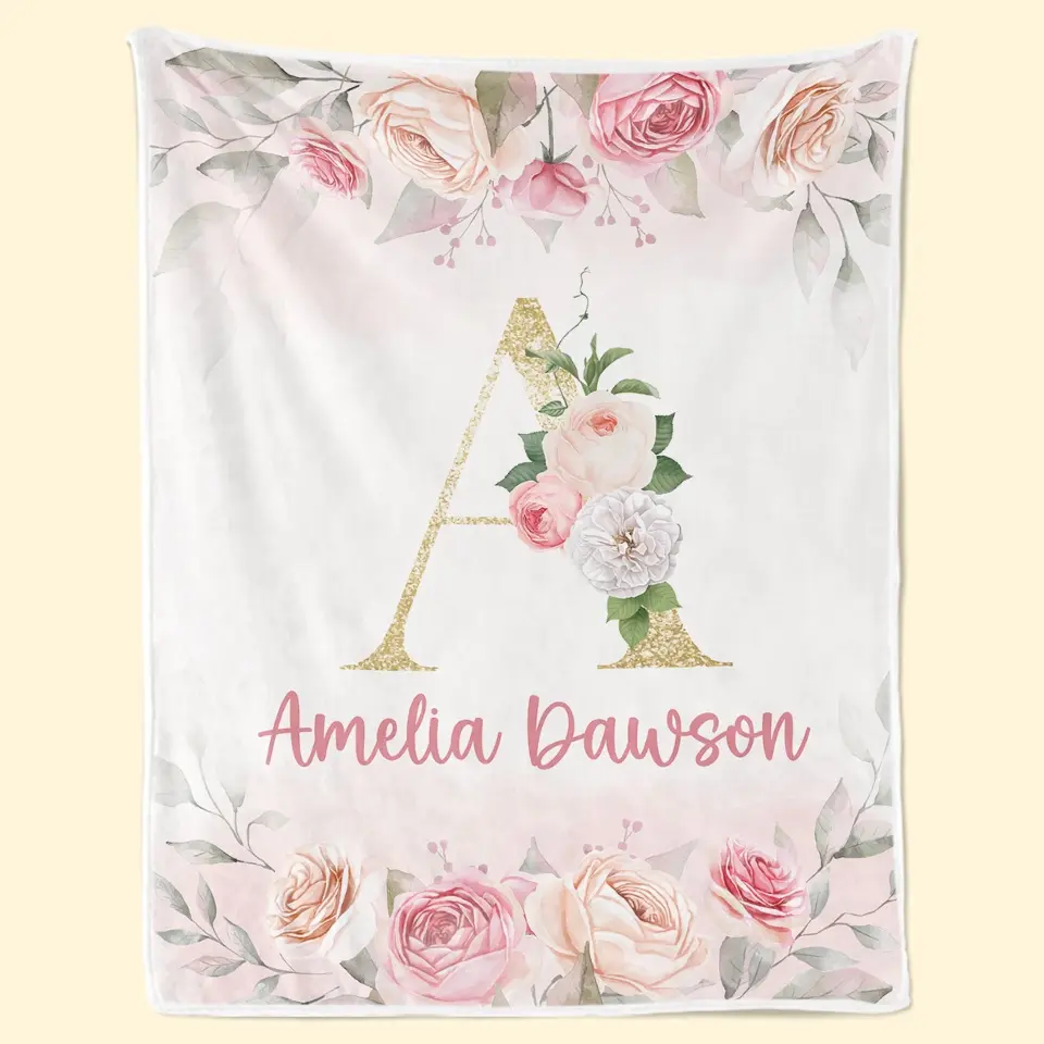 You Are The Cheerful Flower In Our Family’s Bouquet - Family Personalized Custom Baby Blanket - Gift For Baby Kids, Newborn Baby - Image 3