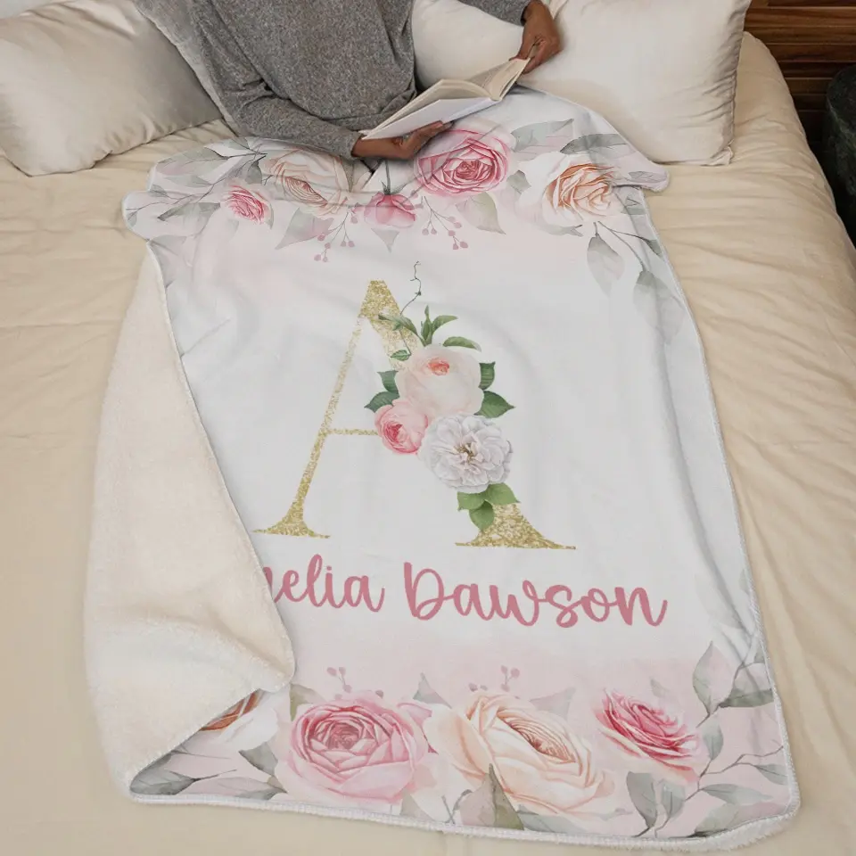 You Are The Cheerful Flower In Our Family’s Bouquet - Family Personalized Custom Baby Blanket - Gift For Baby Kids, Newborn Baby - Image 6