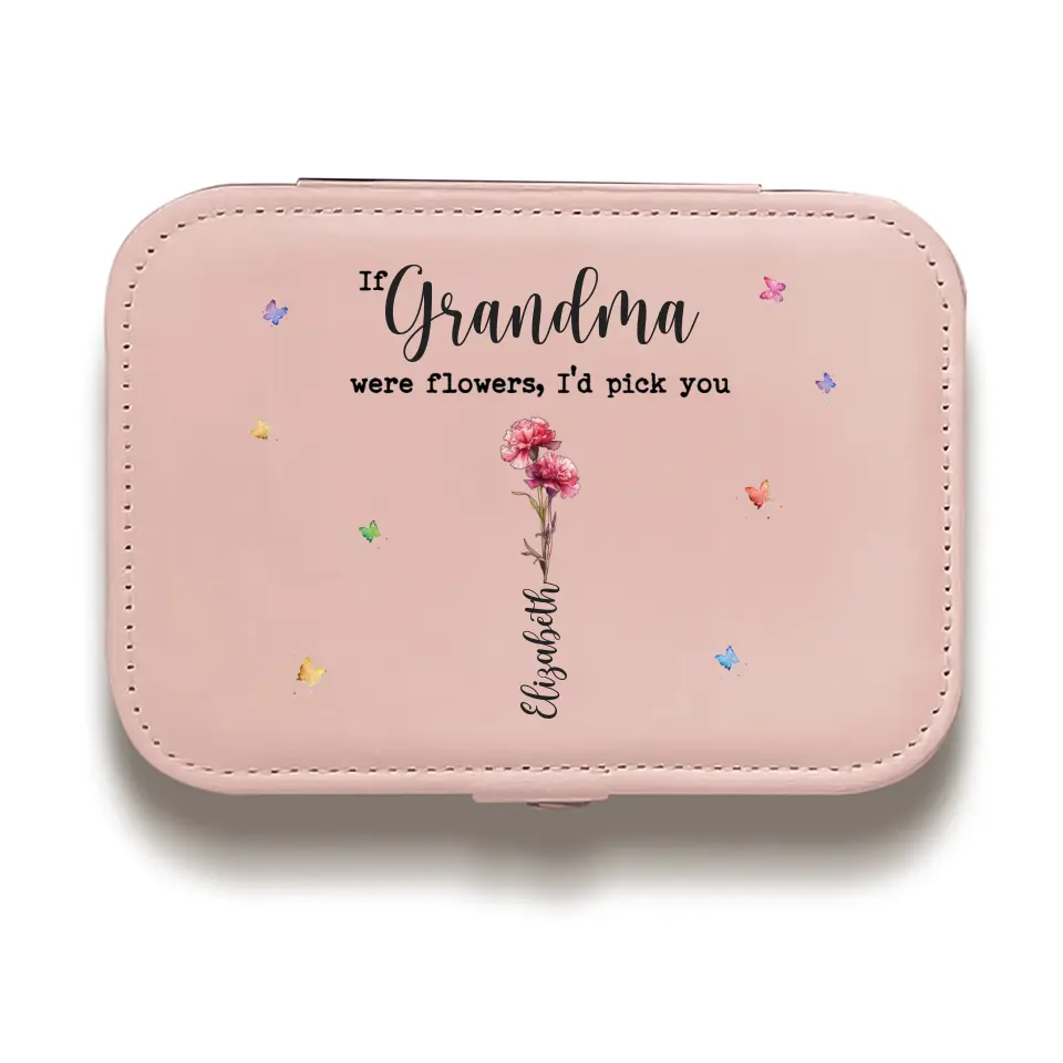 You Are The Most Beautiful - Family Personalized Custom Jewelry Case - Gift For Mom, Grandma - Image 2