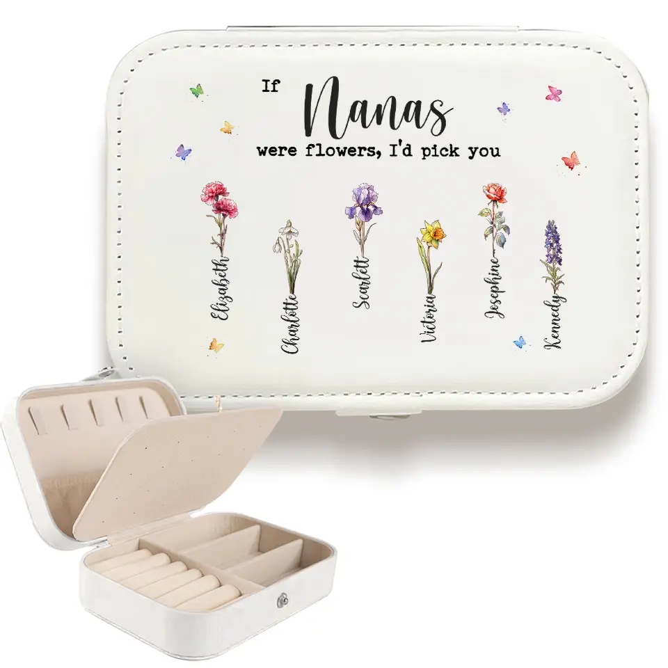 You Are The Most Beautiful - Family Personalized Custom Jewelry Case - Gift For Mom, Grandma - Image 5
