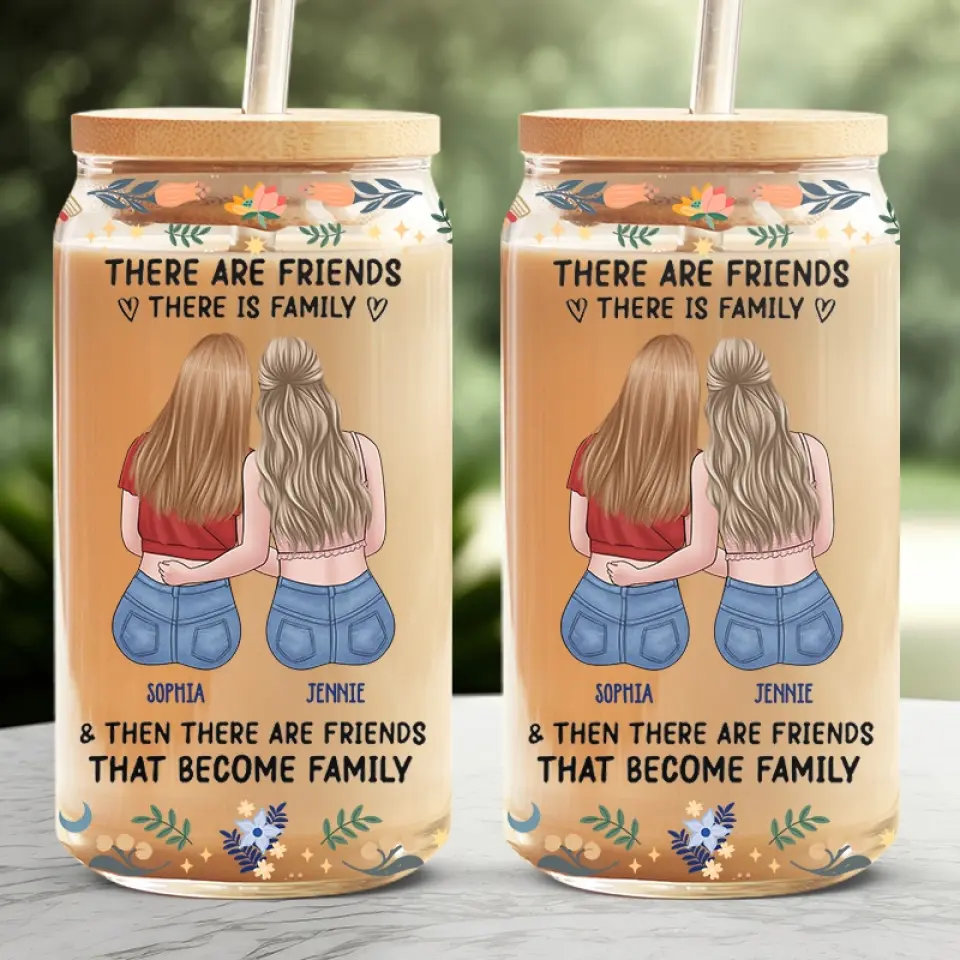 You Are The Sister Of My Soul - Bestie Personalized Custom Glass Cup, Iced Coffee Cup - Gift For Best Friends, BFF, Sisters - Image 3