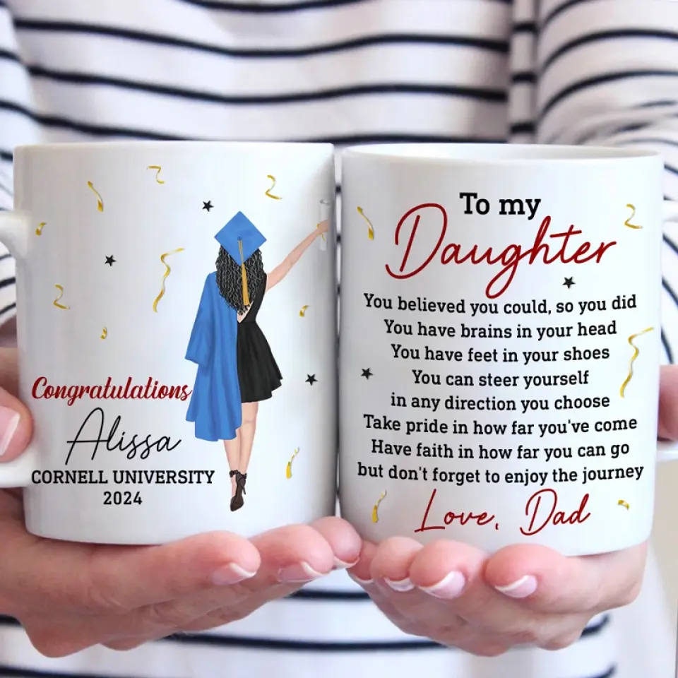 You Believe You Could, So You Did - Family Personalized Custom Mug - Graduation Gift For Family Members, Siblings, Brothers, Sisters - Image 3