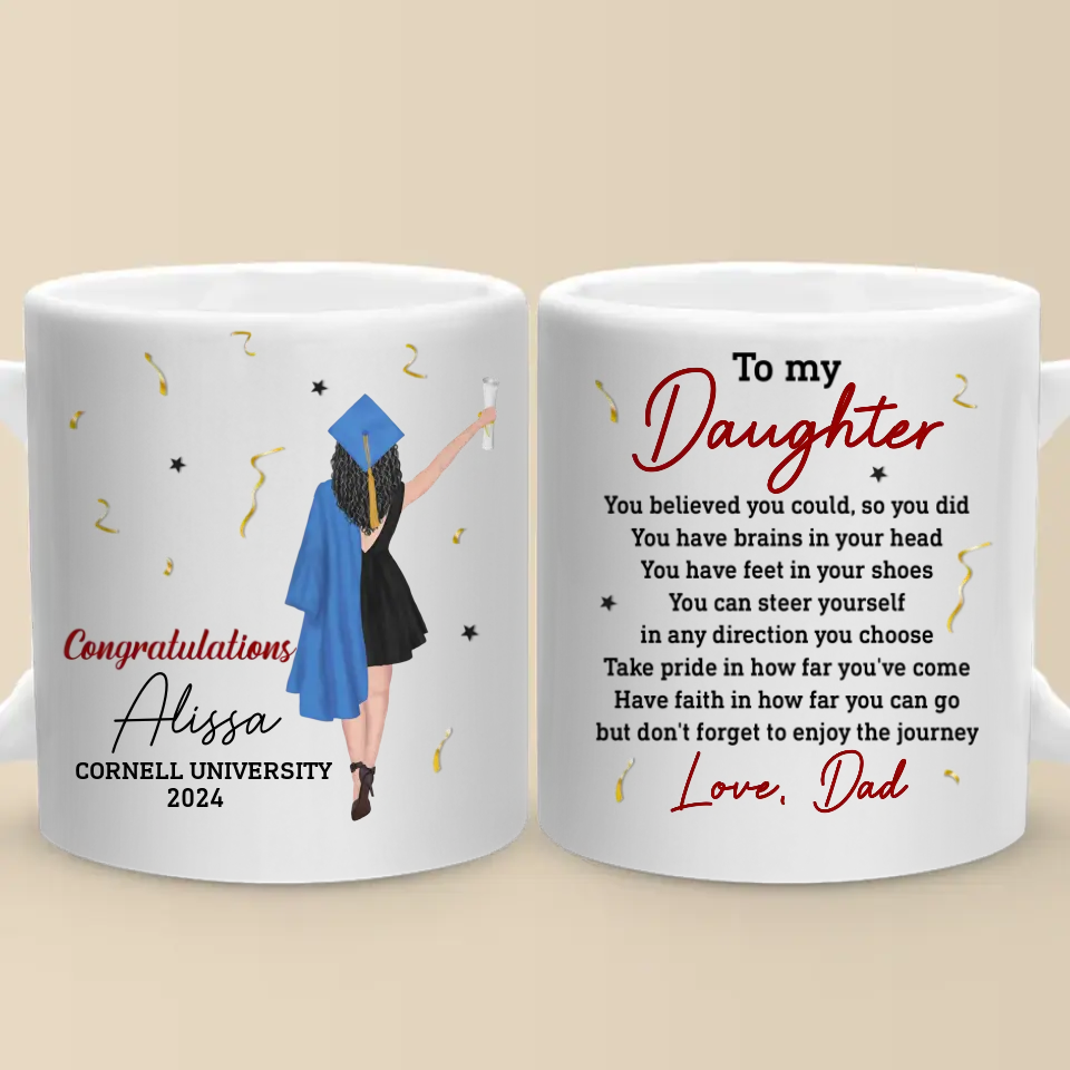 You Believe You Could, So You Did - Family Personalized Custom Mug - Graduation Gift For Family Members, Siblings, Brothers, Sisters - Image 6