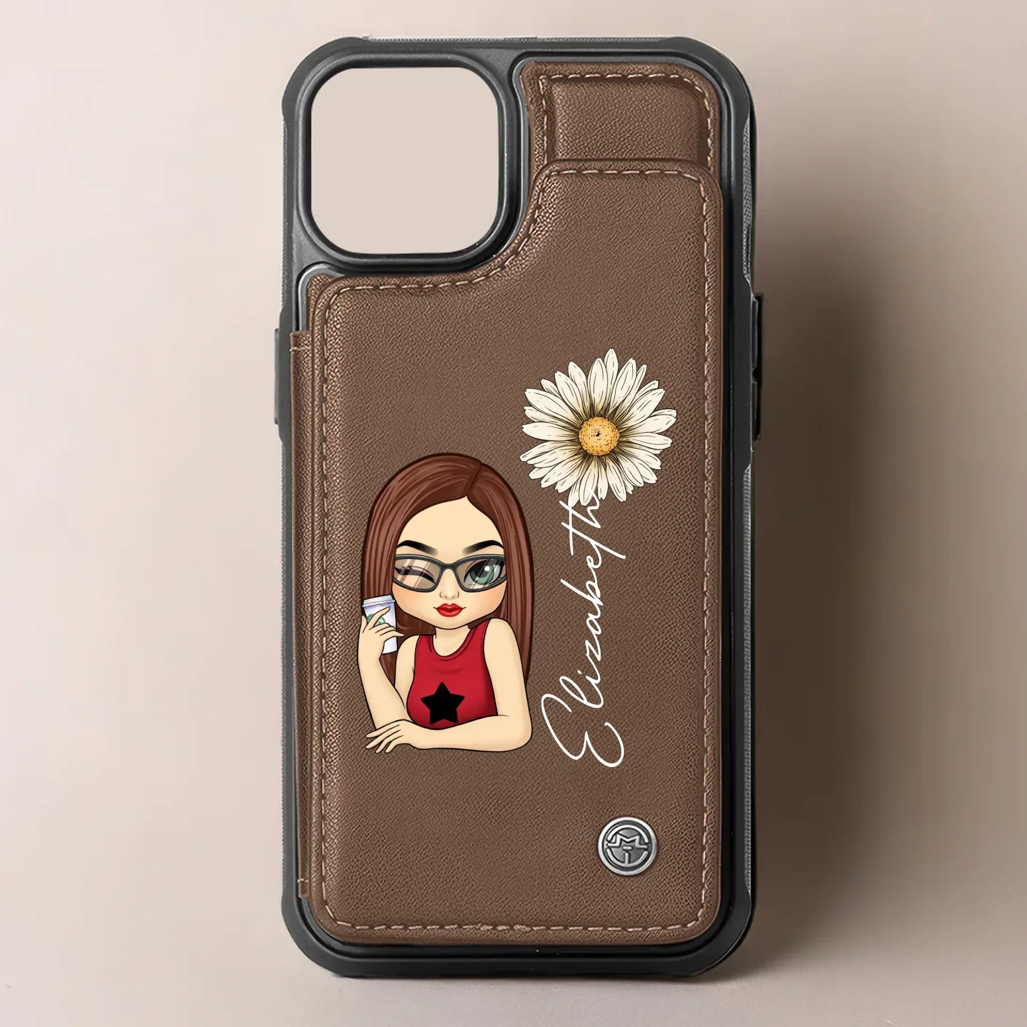 You Deserve Your Own Kindness - Family Personalized Custom Leather Flip Wallet Phone Case - Gift For Yourself, Best Friends, Siblings, Family Members - Image 3