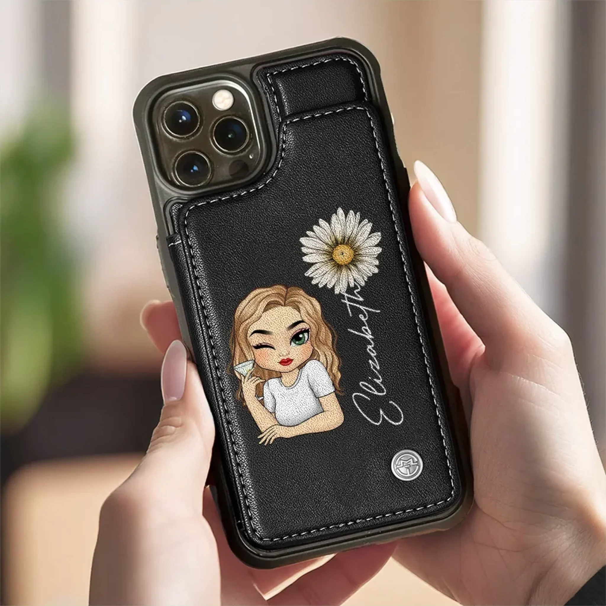 You Deserve Your Own Kindness - Family Personalized Custom Leather Flip Wallet Phone Case - Gift For Yourself, Best Friends, Siblings, Family Members - Image 6