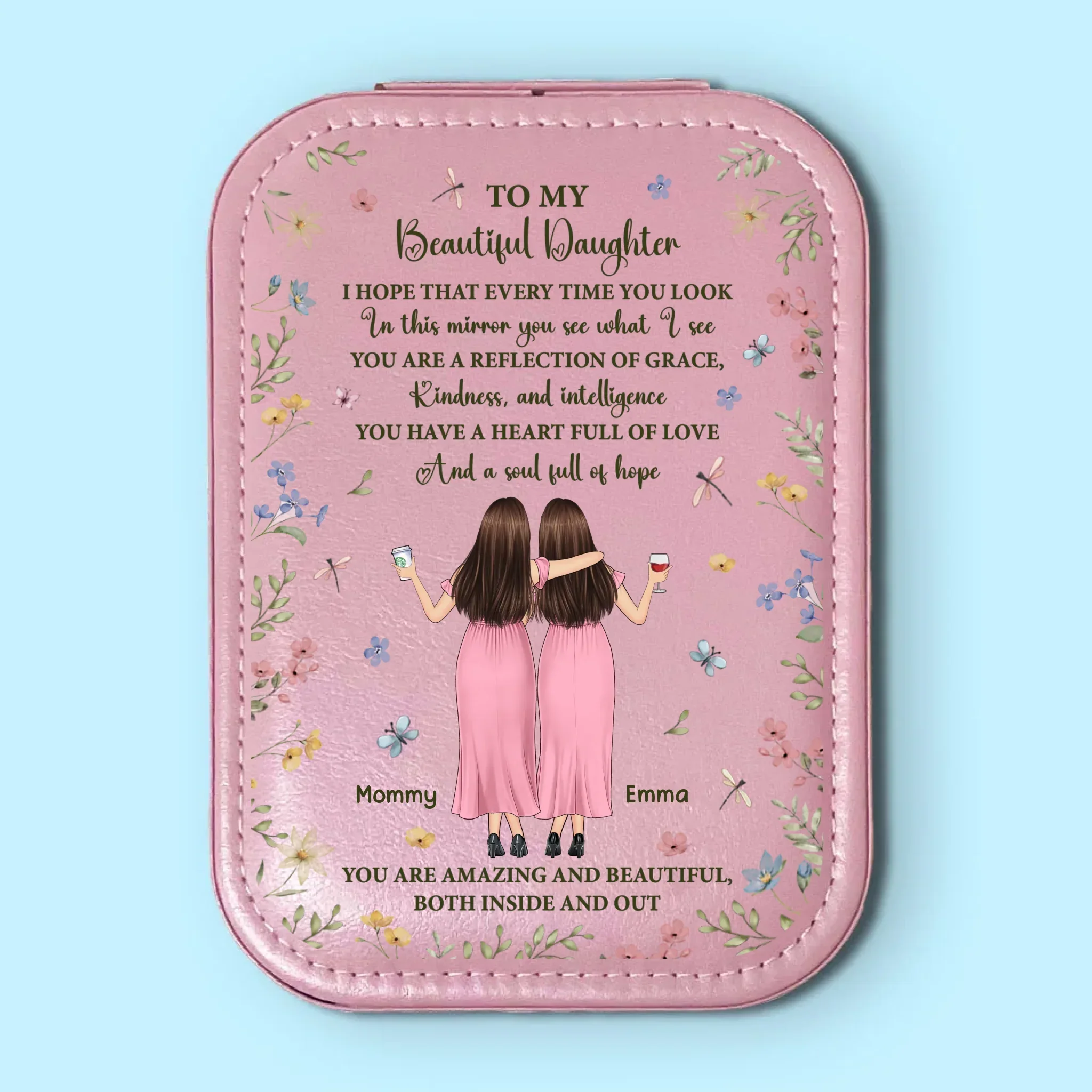 You Have A Heart Full Of Love - Family Personalized Custom Jewelry Box LED Makeup - Gift For Mom, Daughter - Image 3