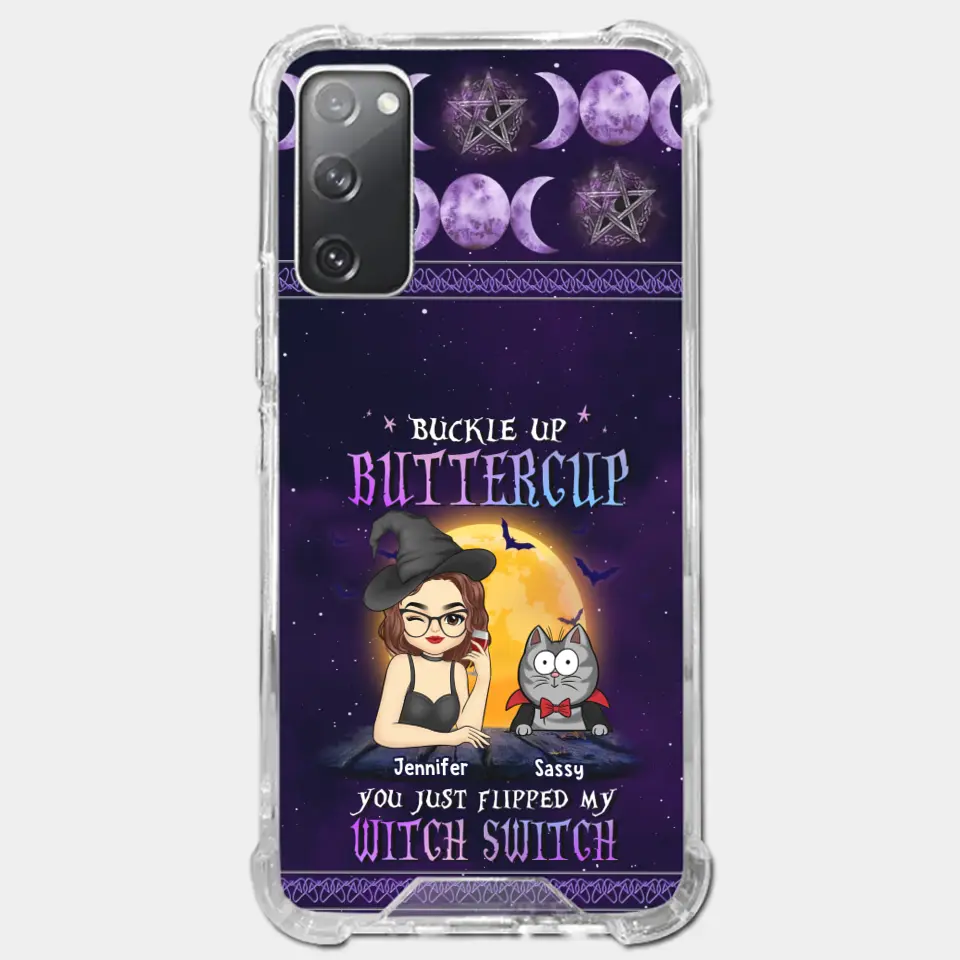 You Just Flipped My Witch Switch - Cat Personalized Custom Clear Phone Case - Halloween Gift For Pet Owners, Pet Lovers - Image 37
